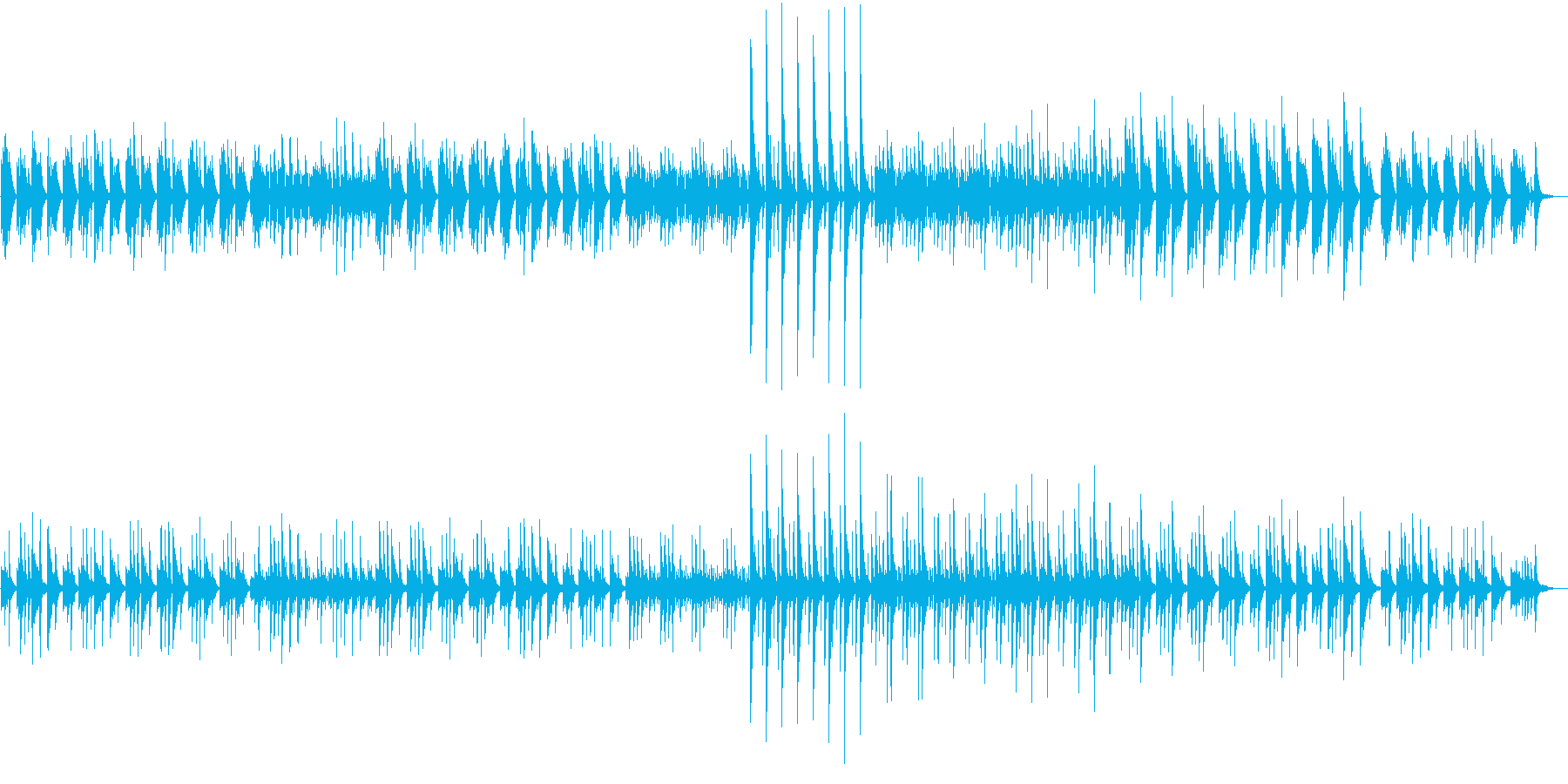 風景を映すようなピアノ曲の再生済みの波形