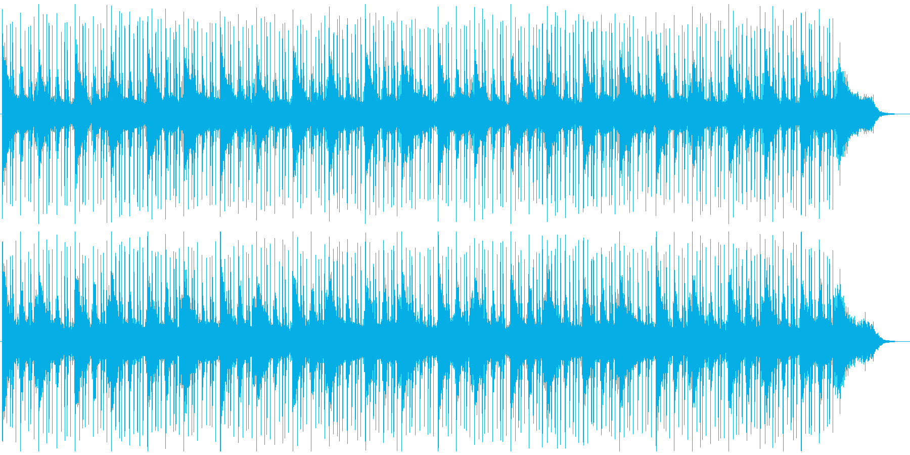 ループ系の使いやすいBGMの再生済みの波形