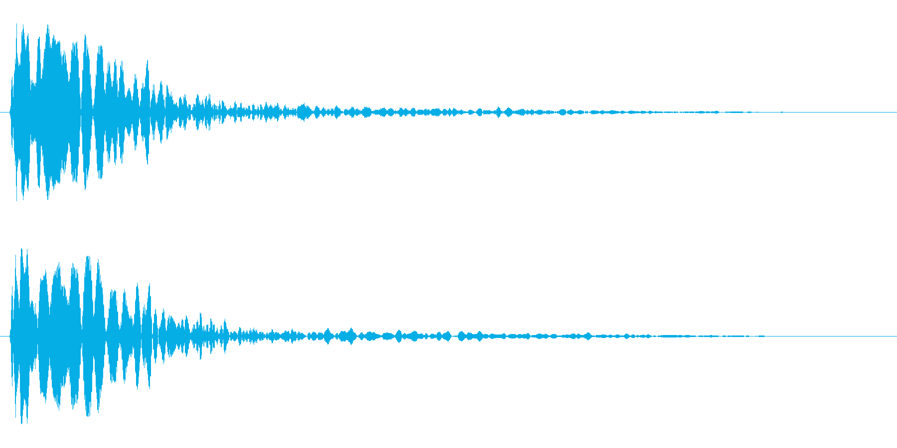 キューン(吸い込まれるような効果音)の再生済みの波形