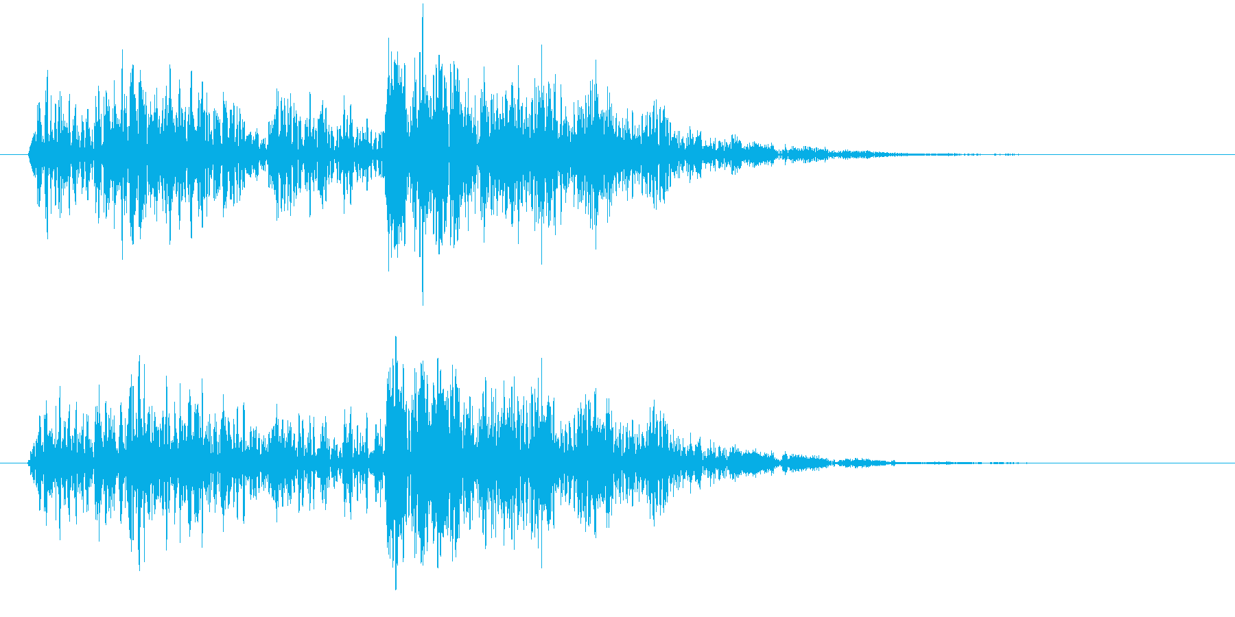ーグムワァー(不思議な機械音)の再生済みの波形