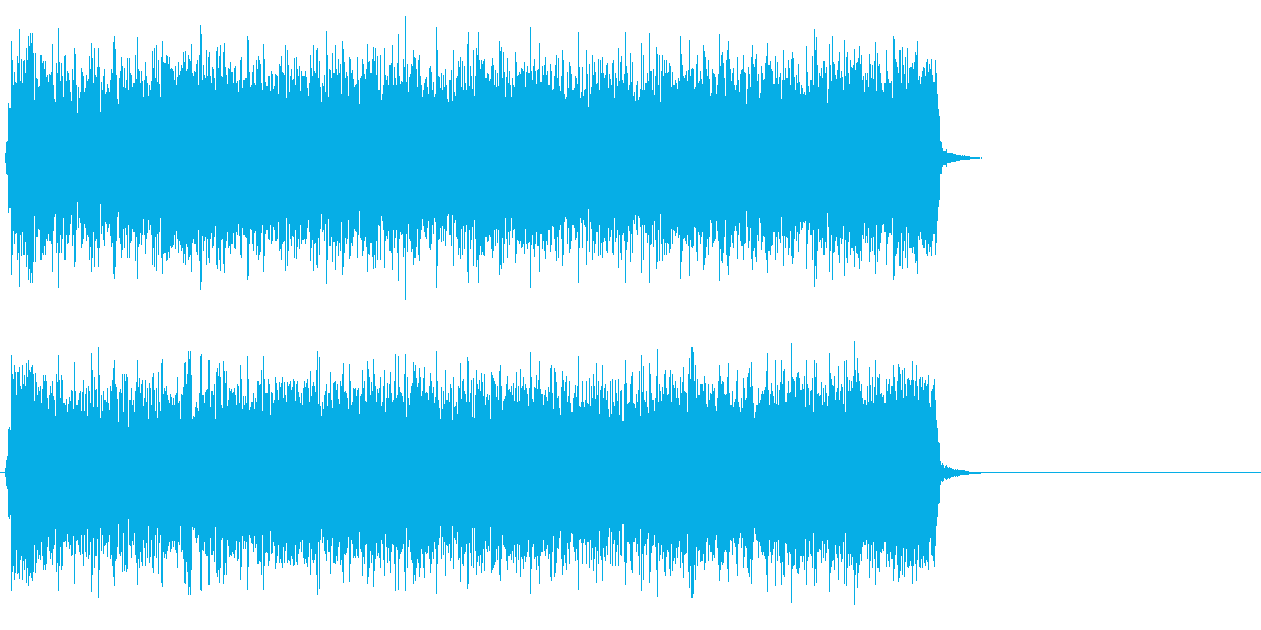 疾走感のあるハードロック(サビ)の再生済みの波形