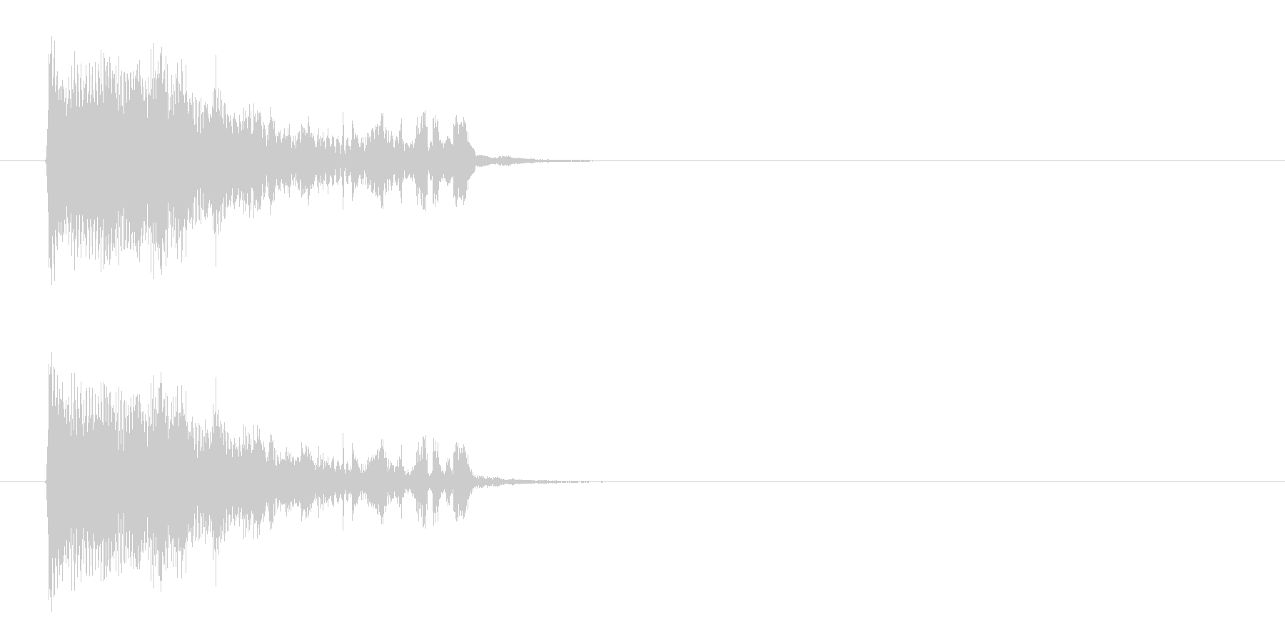 何かが厳かに始まるようなシンセ曲の未再生の波形