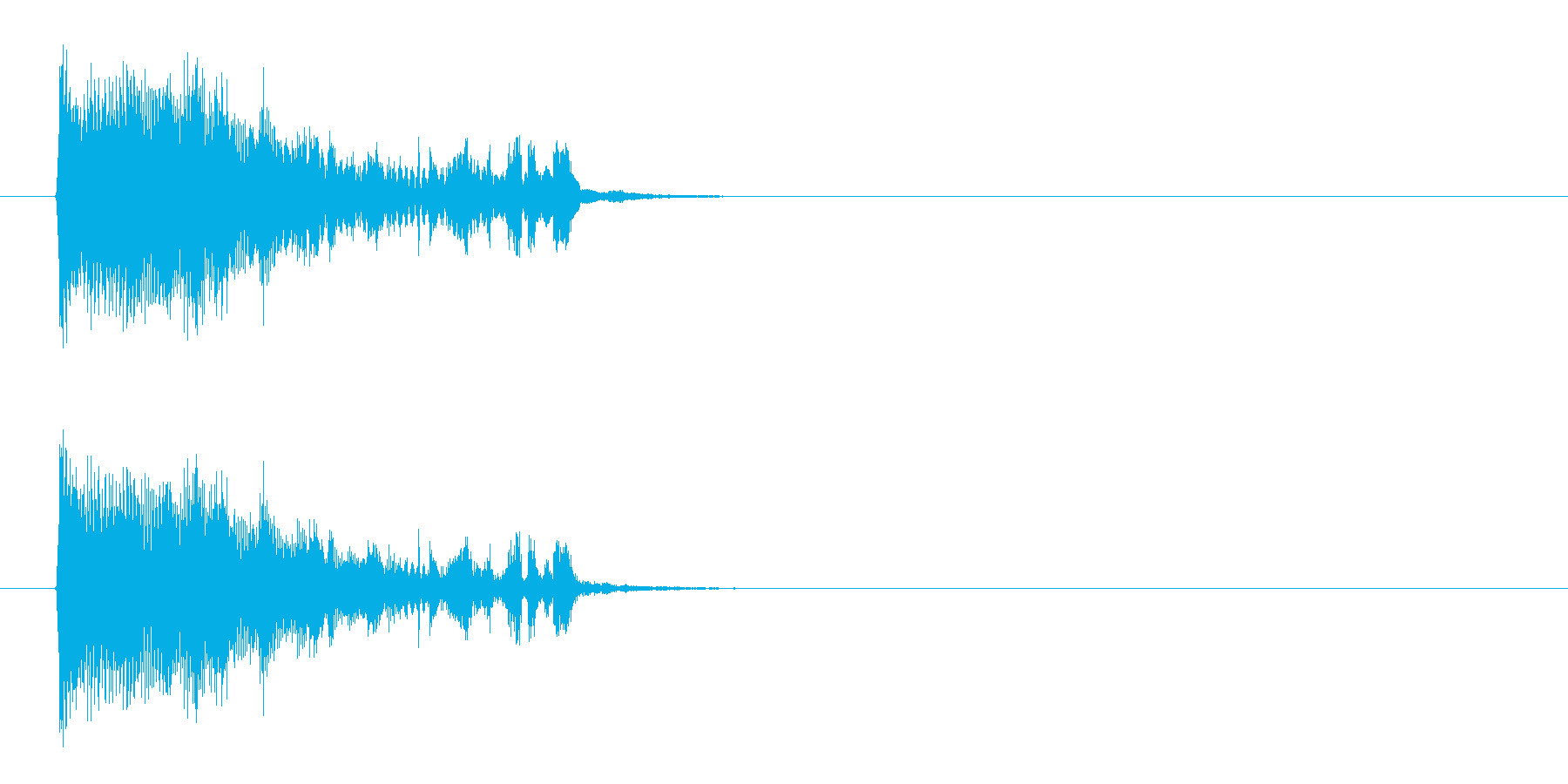 何かが厳かに始まるようなシンセ曲の再生済みの波形