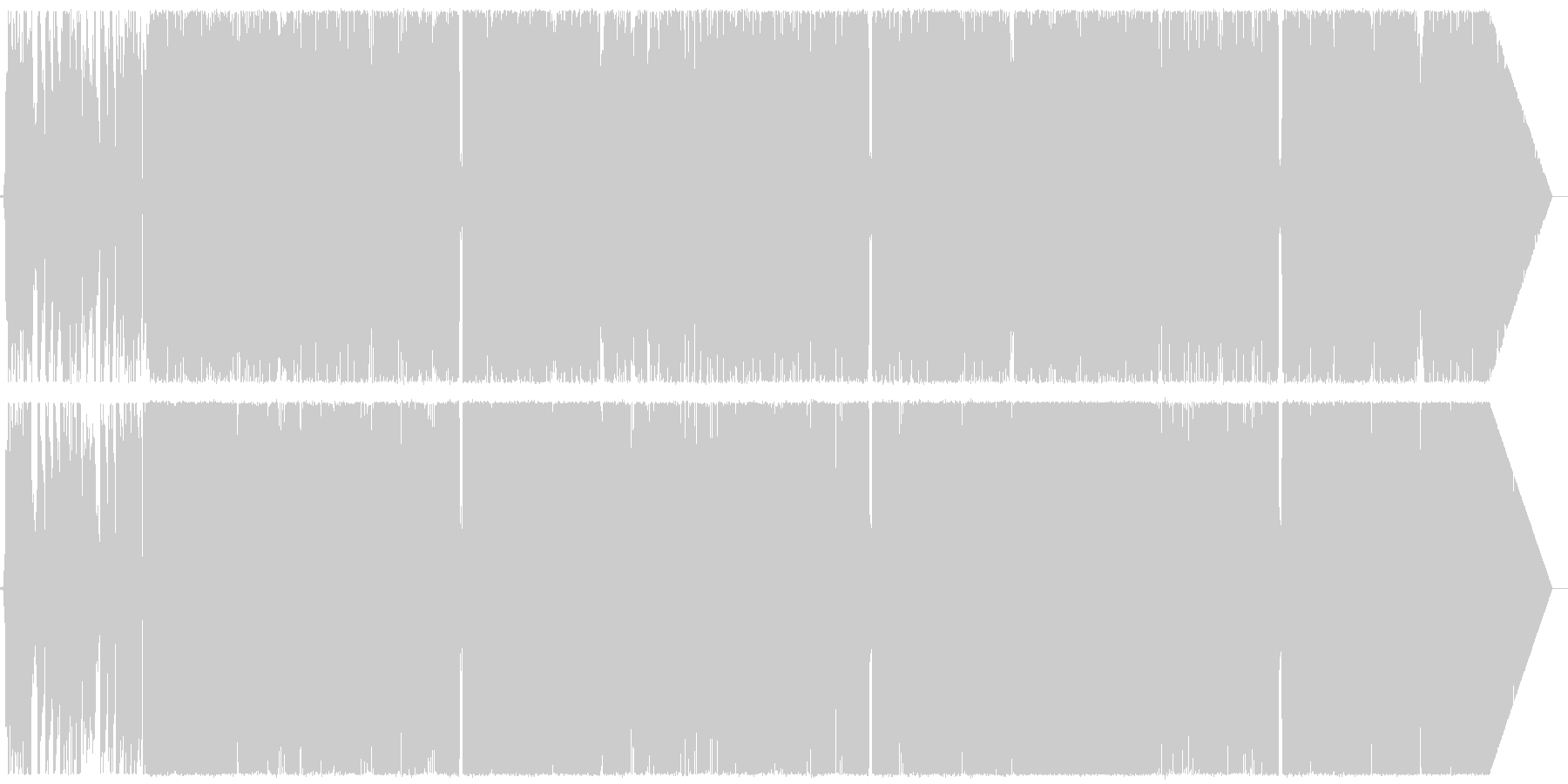 固い絆の友情ソングの未再生の波形