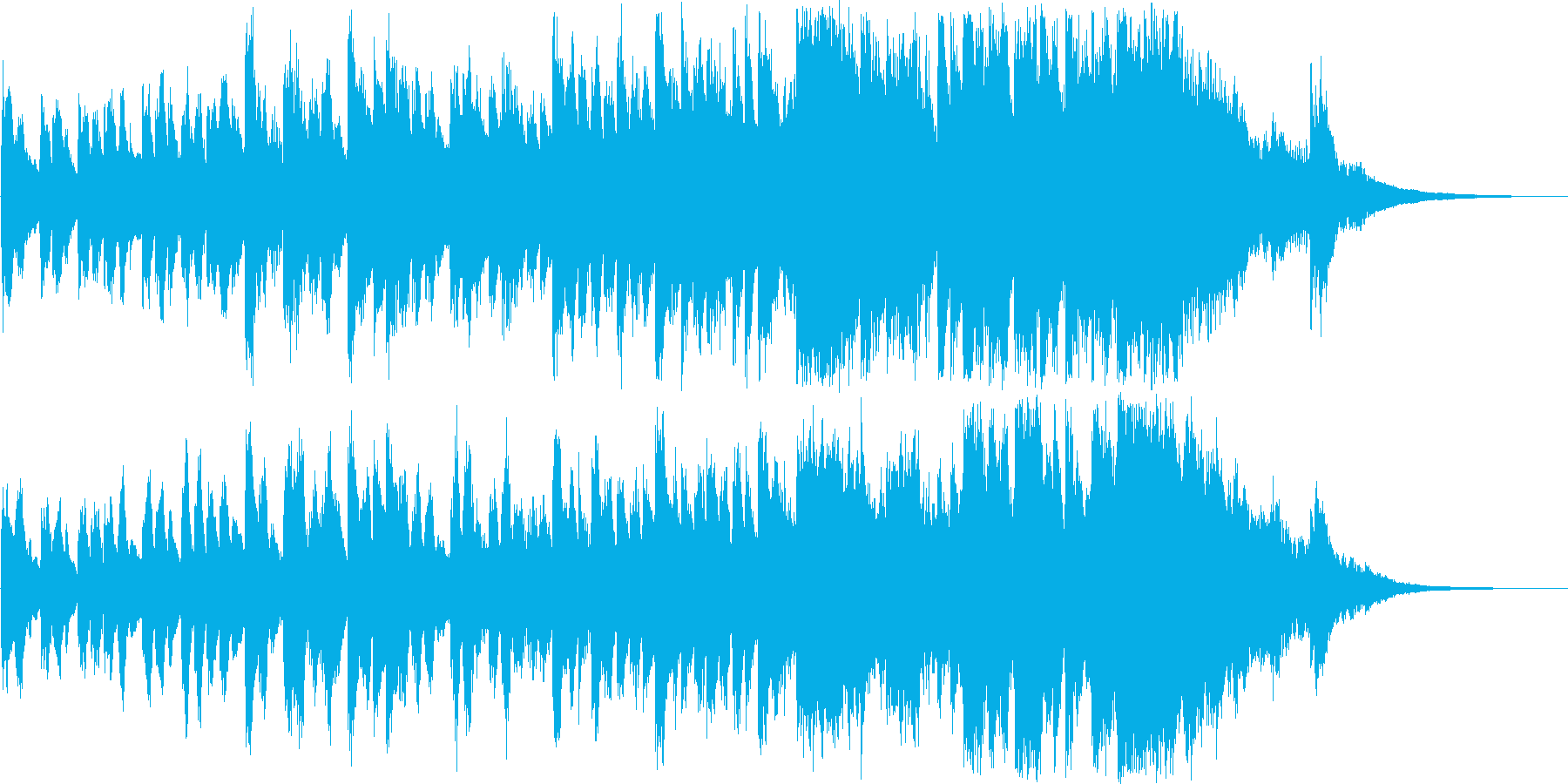 30秒CM用BGM(オーケストラ)の再生済みの波形