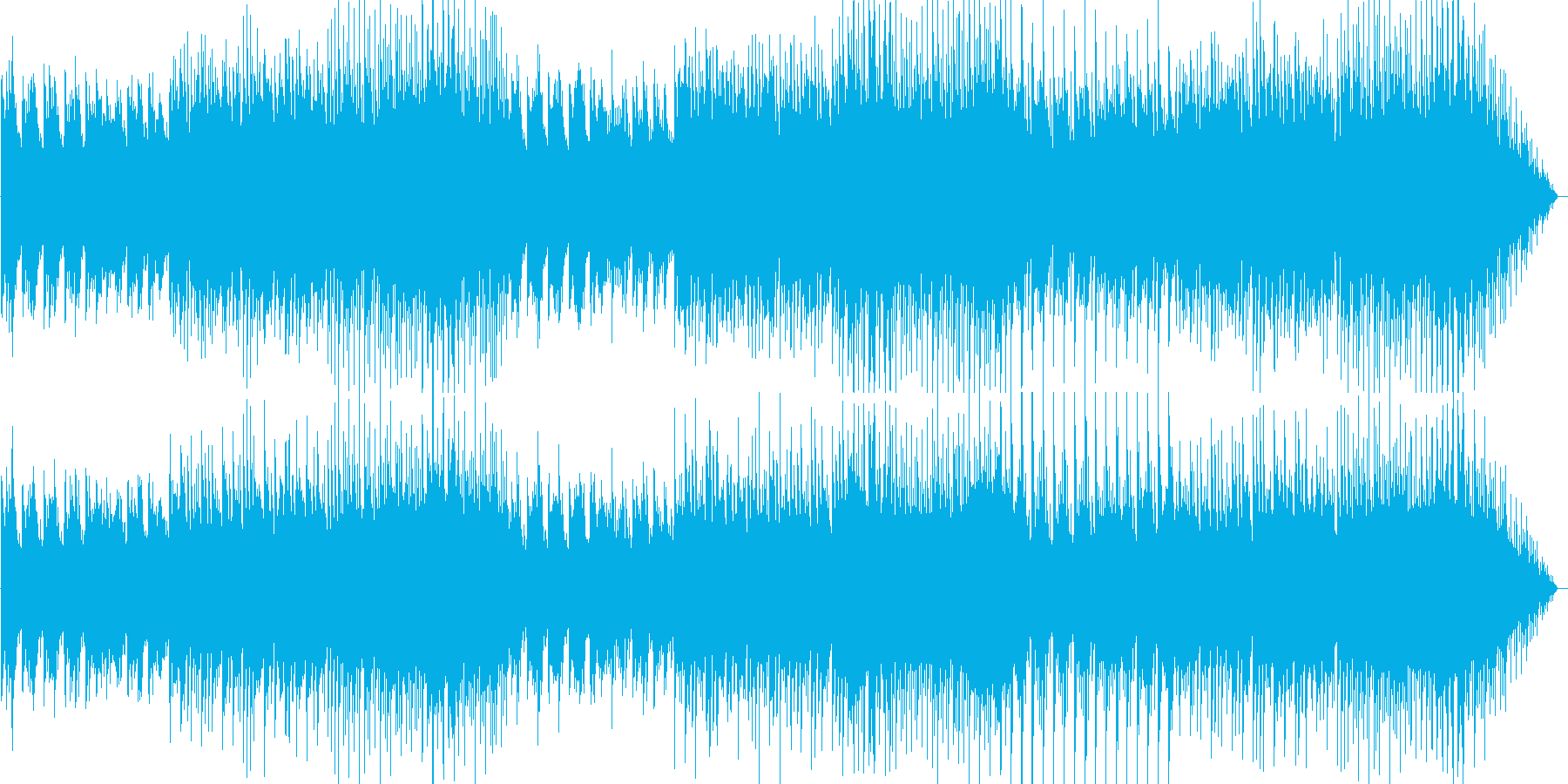 森林を歩いているイメージのワルツの再生済みの波形