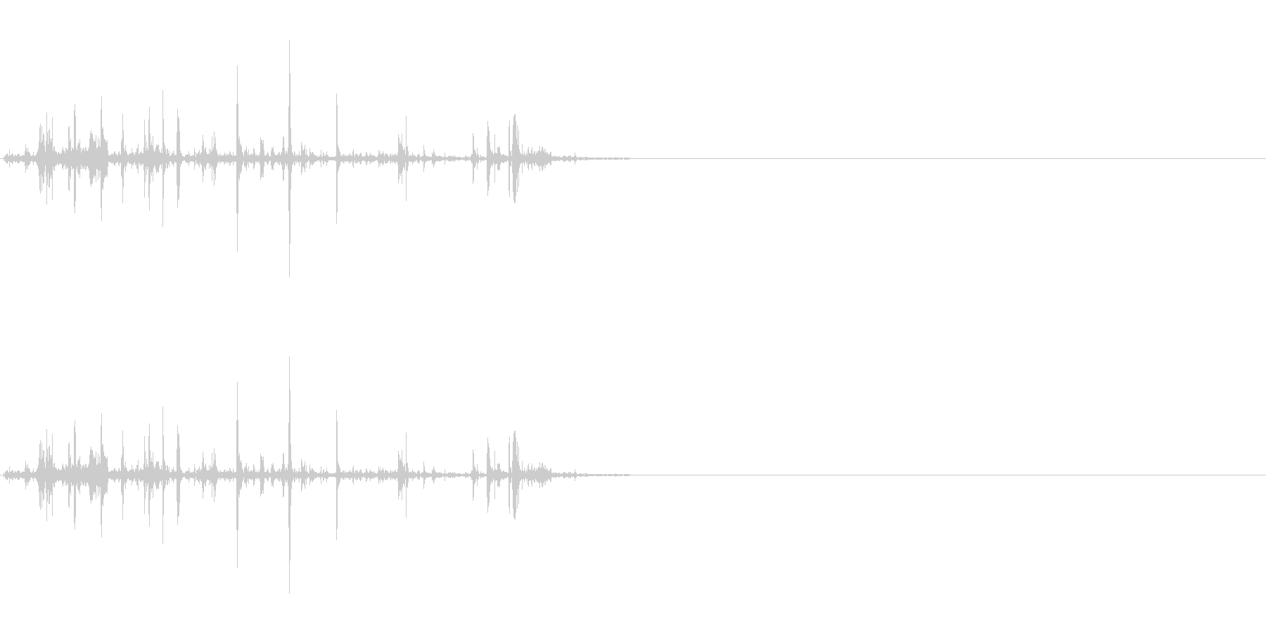 折れる音02の未再生の波形