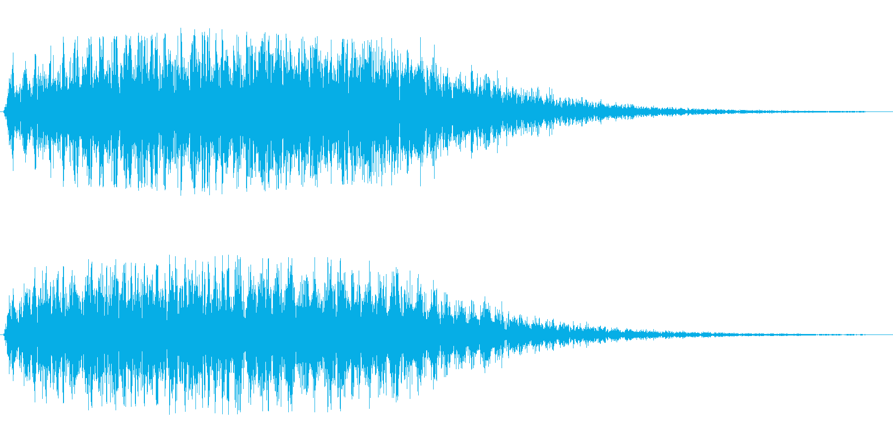 コミカル飛行音(ポップなワープ音)の再生済みの波形