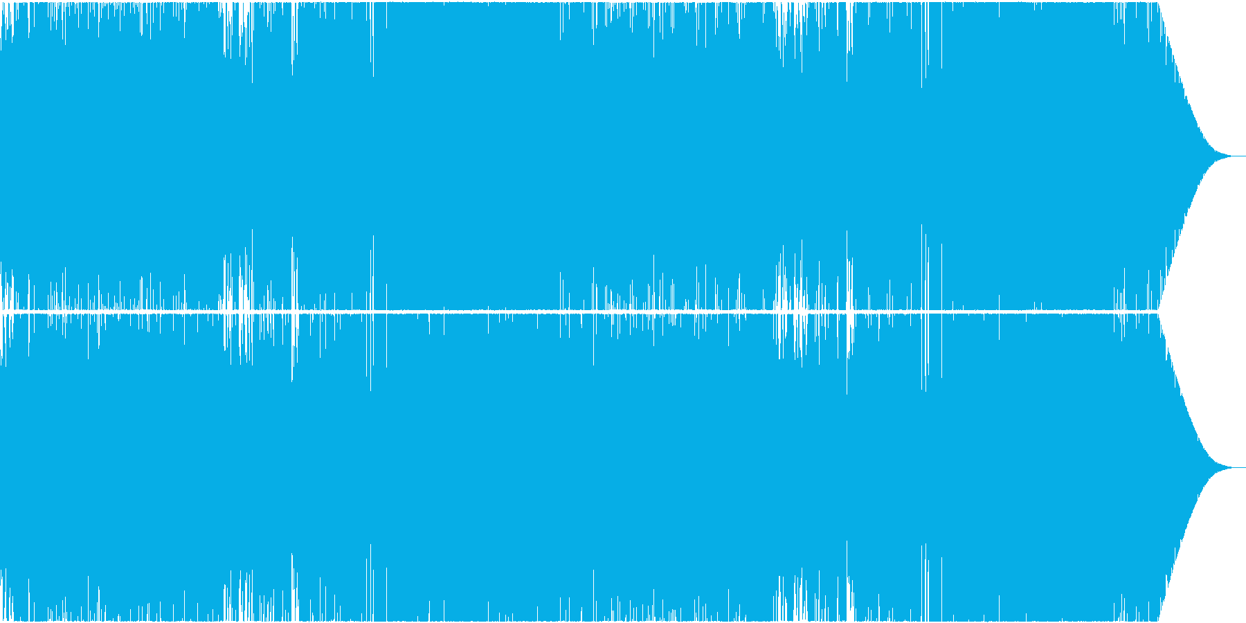 テンポ速めの熱い戦闘曲の再生済みの波形