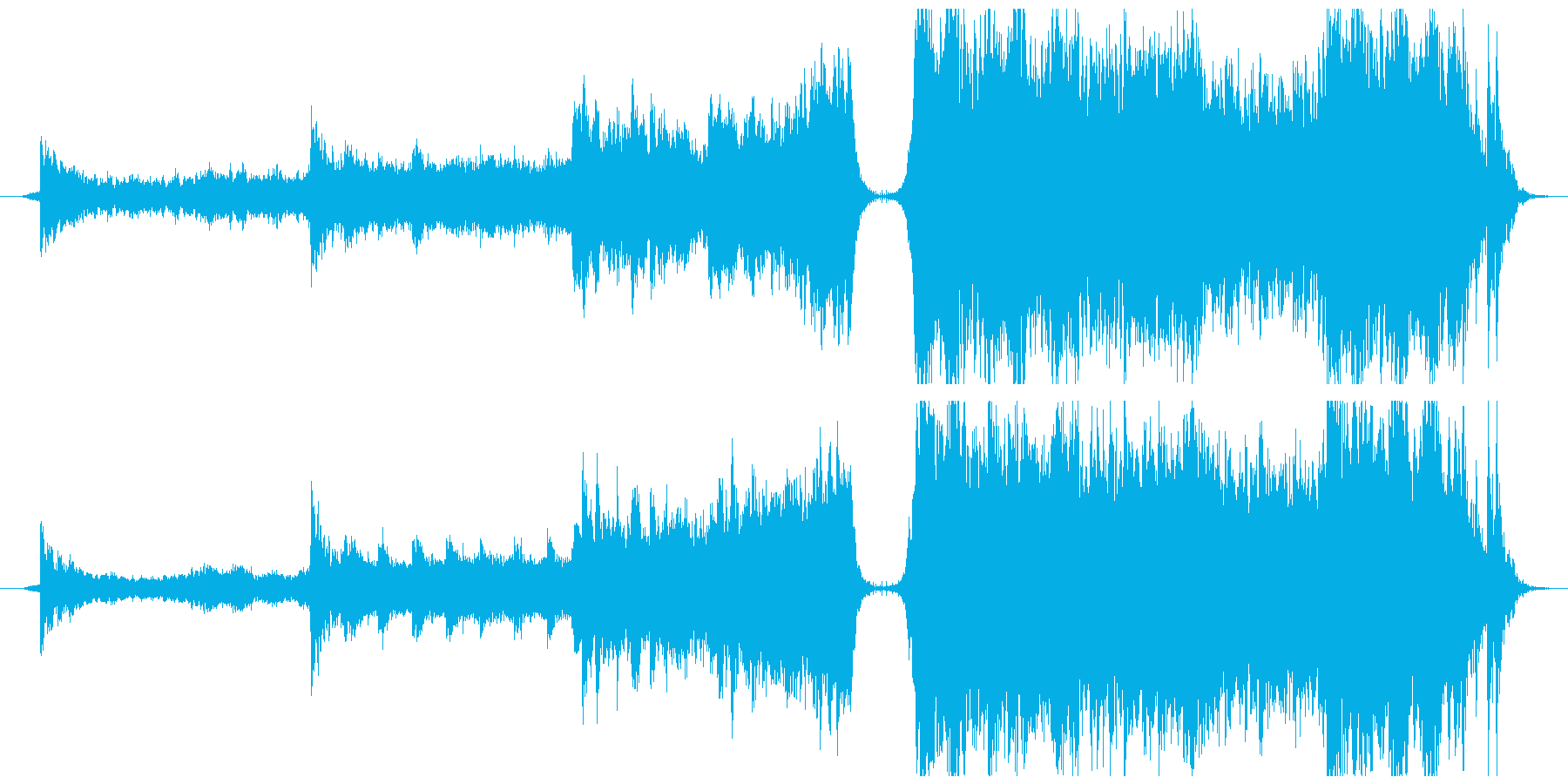 エピック系のバトル曲の再生済みの波形