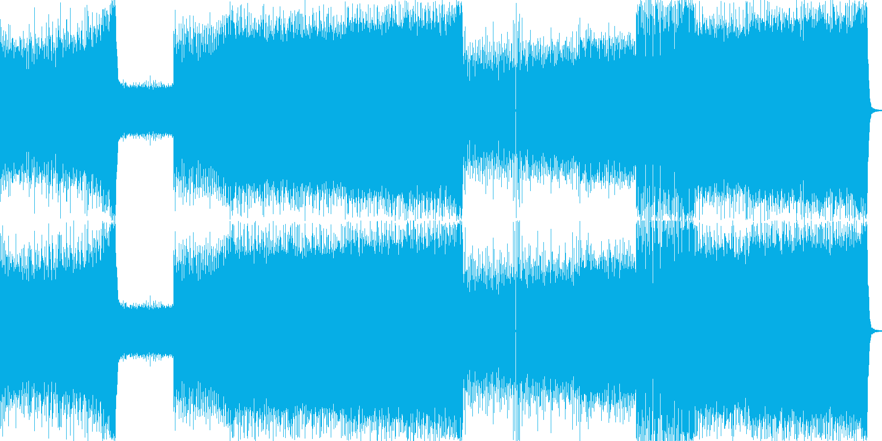 疾走感のあるカッコイイイメージのEDMの再生済みの波形
