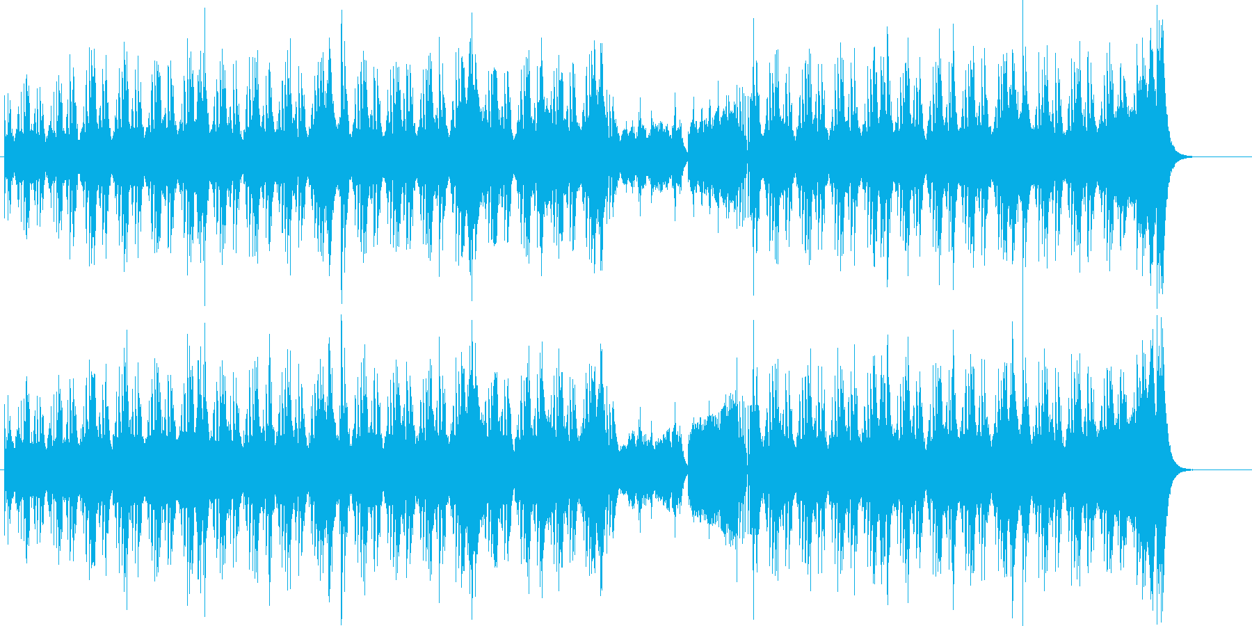 緊迫感のあるサスペンス・ドラマ風の曲の再生済みの波形