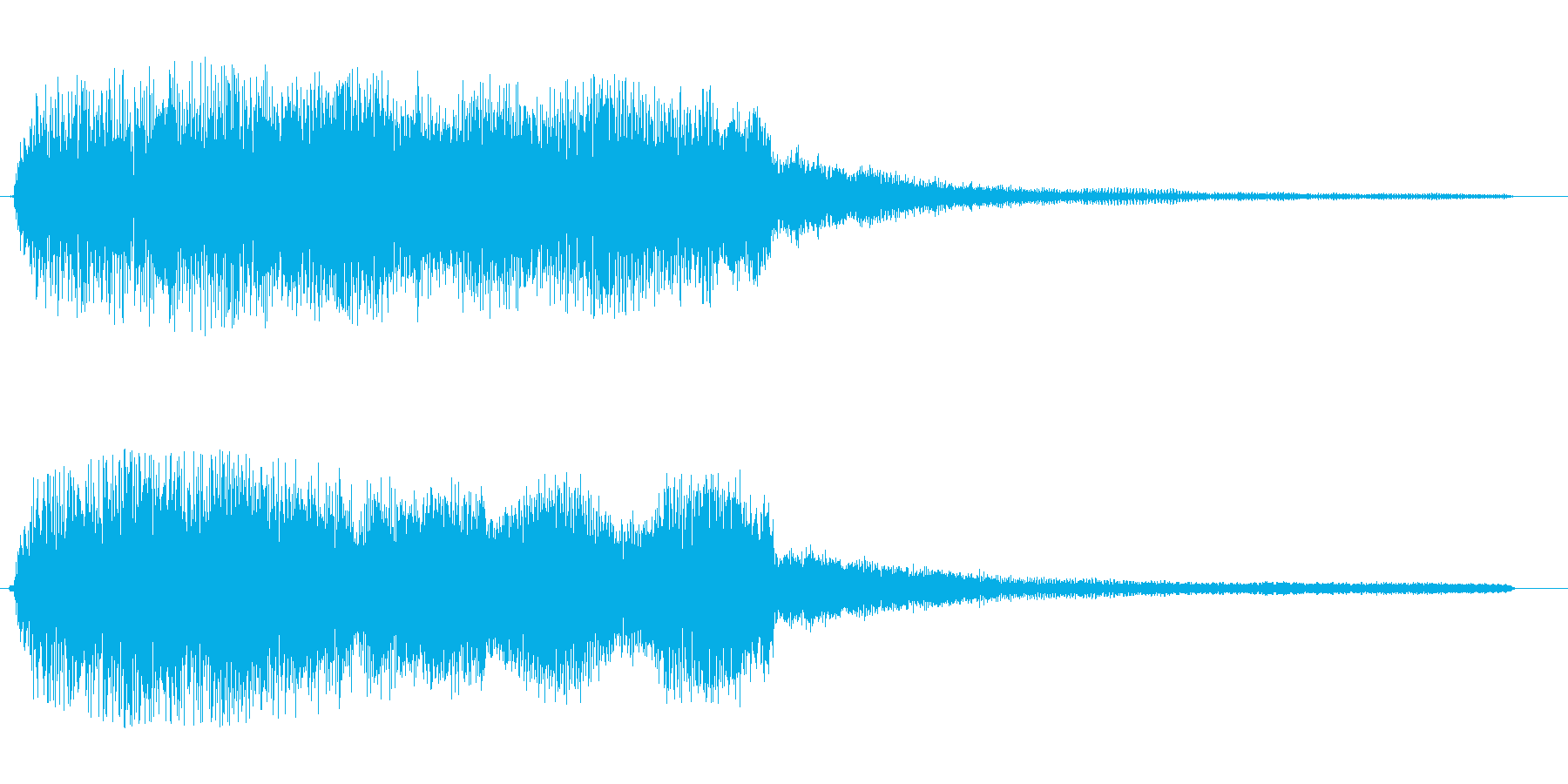 ブワ〜↑ン(上がる音)の再生済みの波形