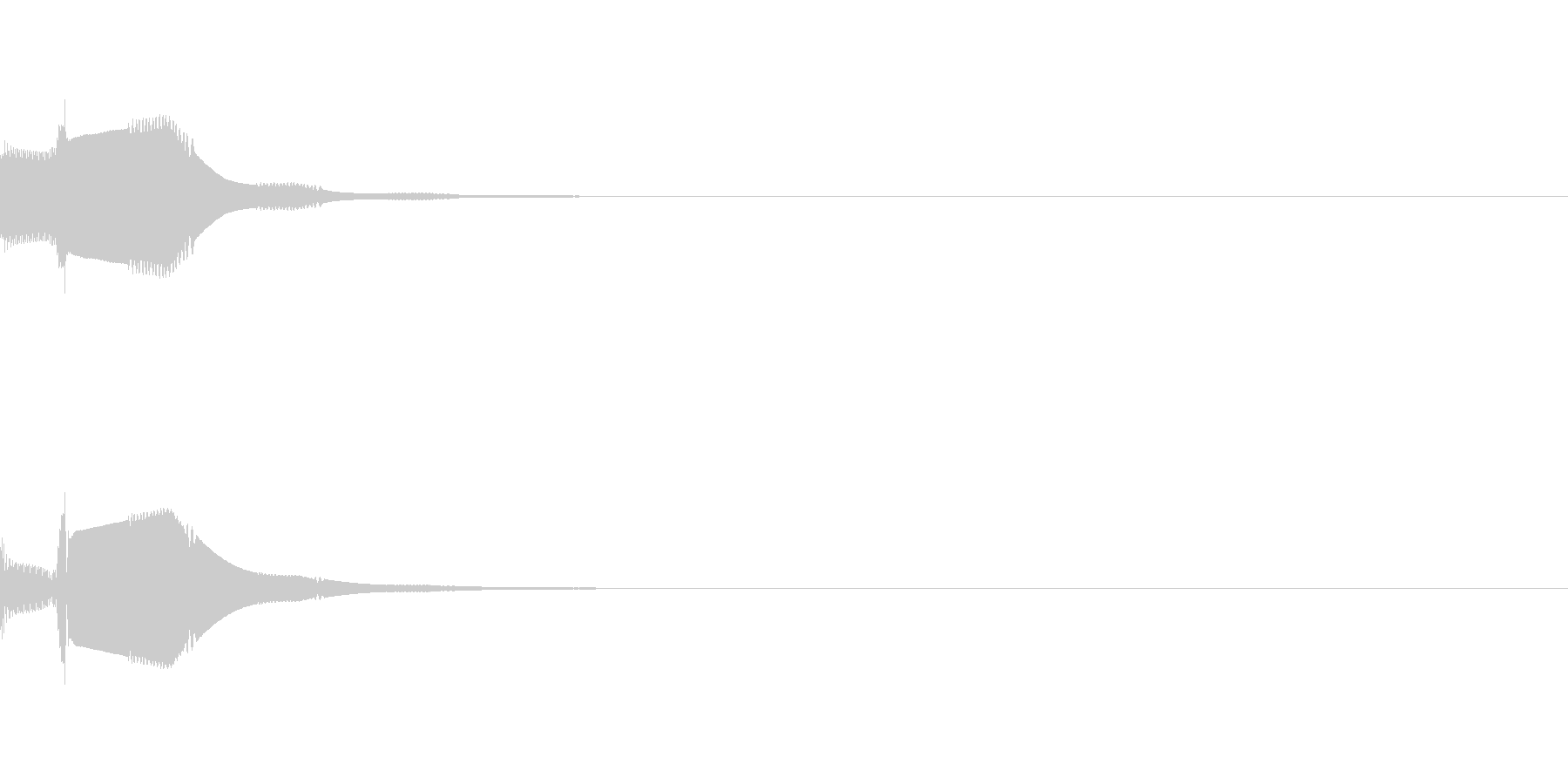 ピコっというシンプルなカーソル音です。の未再生の波形