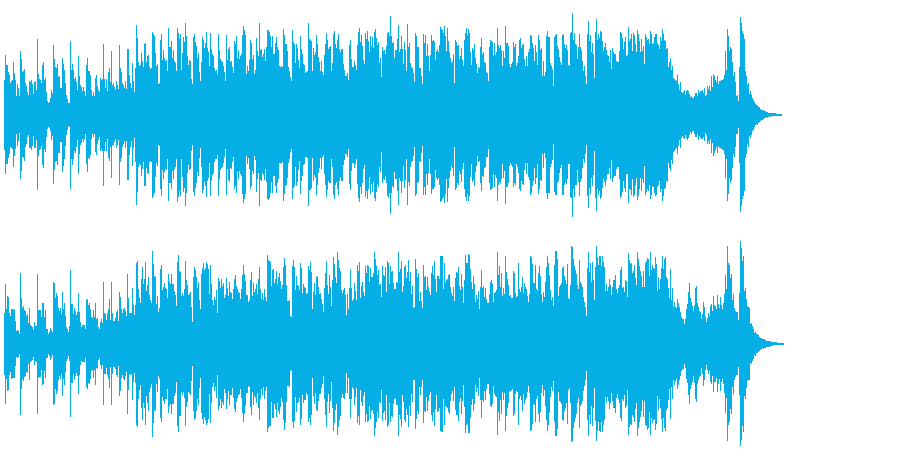 和やかなポップ BGM(イントロ~サビ)の再生済みの波形