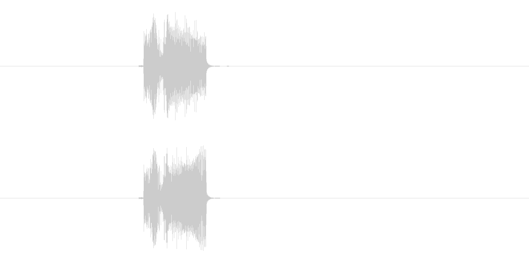 ポチッ(決定音、プッシュ音)の未再生の波形