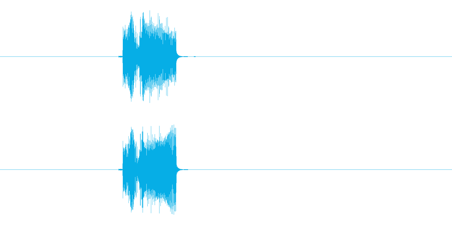 ポチッ(決定音、プッシュ音)の再生済みの波形