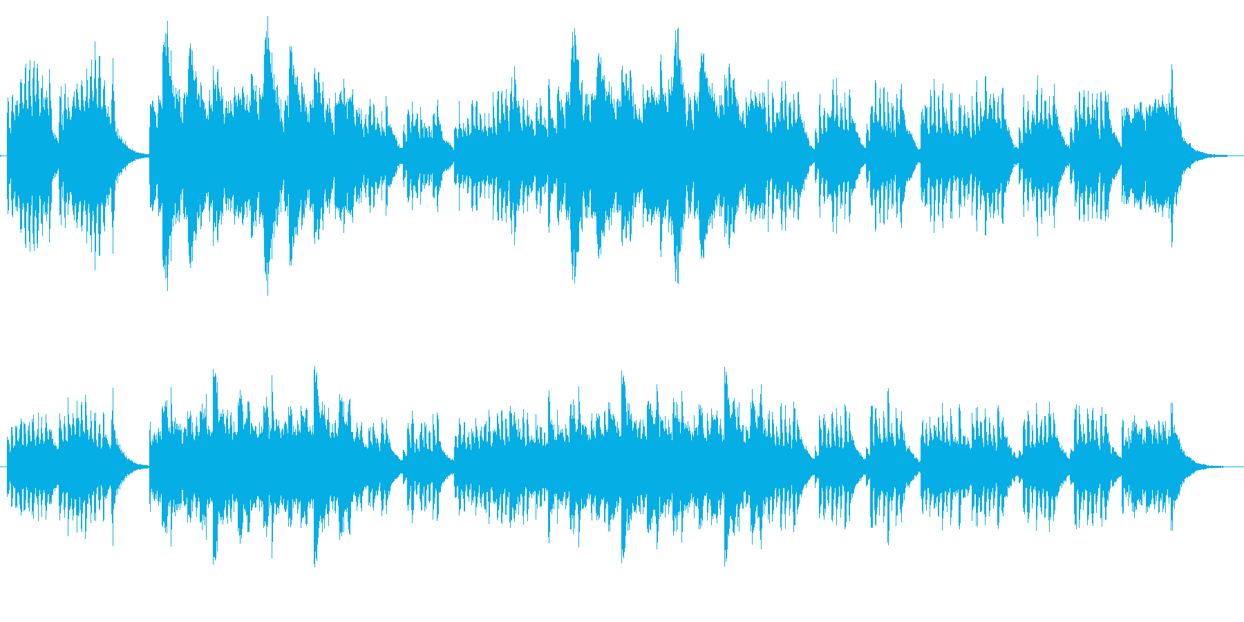 穏やかなピアノ曲です。の再生済みの波形