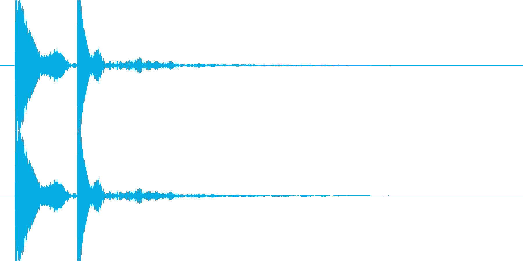 コテ(コテン)汎用的なタッチ音(高音)の再生済みの波形