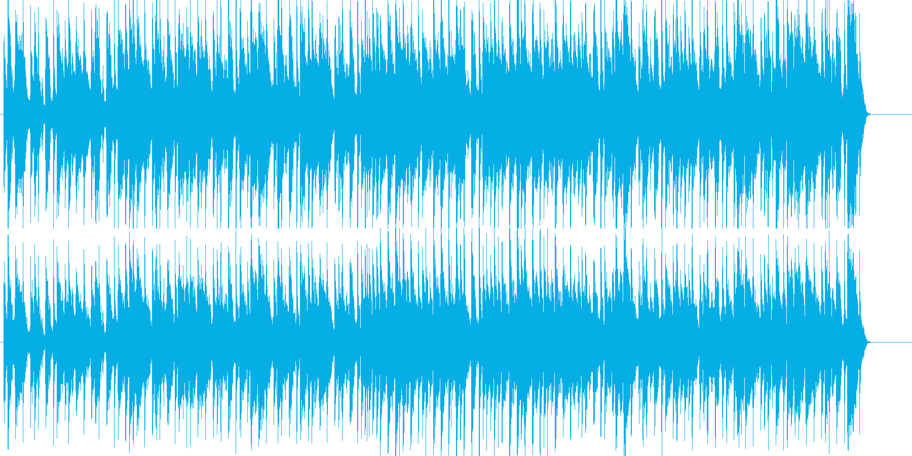 ワイルドで粗い感じのロックの再生済みの波形