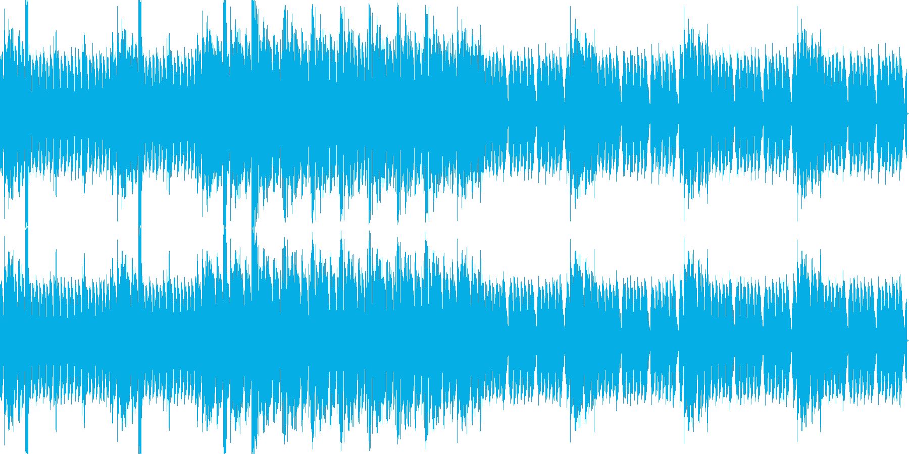 声と音によるテクノの再生済みの波形