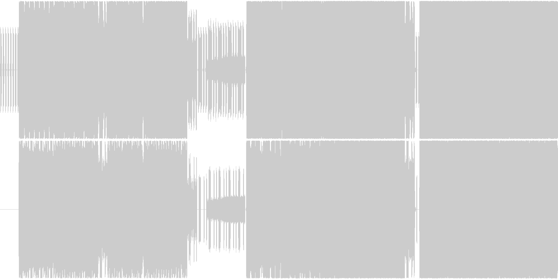疾走感溢れる近未来SFチックな曲の未再生の波形