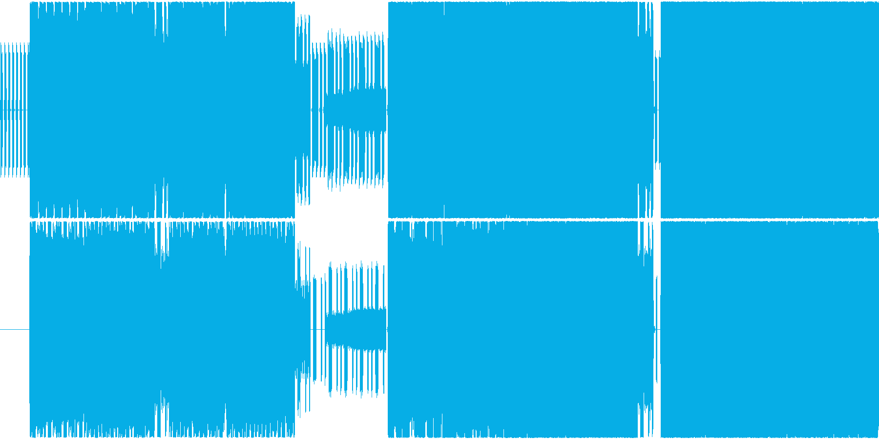 疾走感溢れる近未来SFチックな曲の再生済みの波形