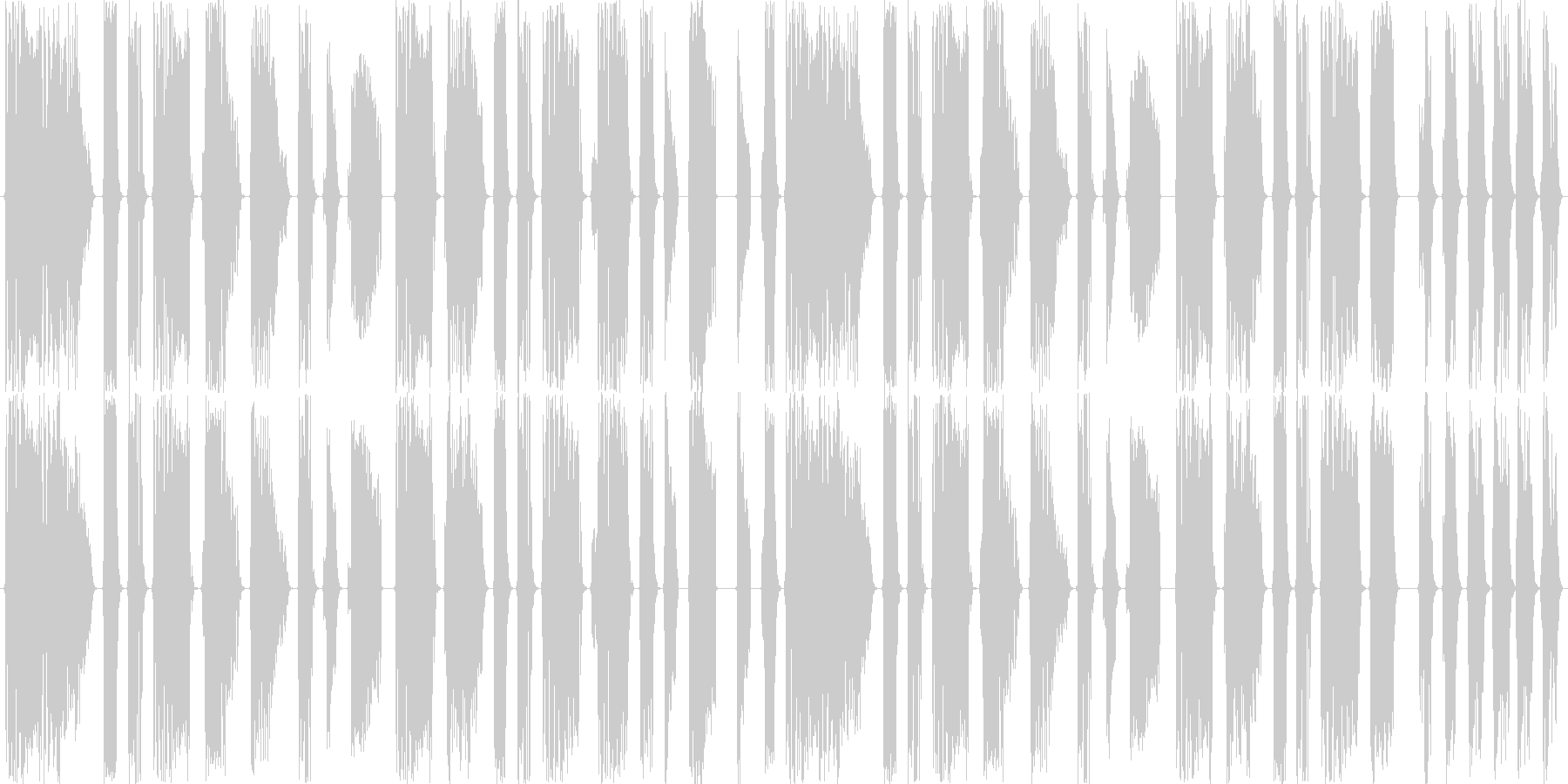 ハードなドラムを基本にした楽曲です。の未再生の波形