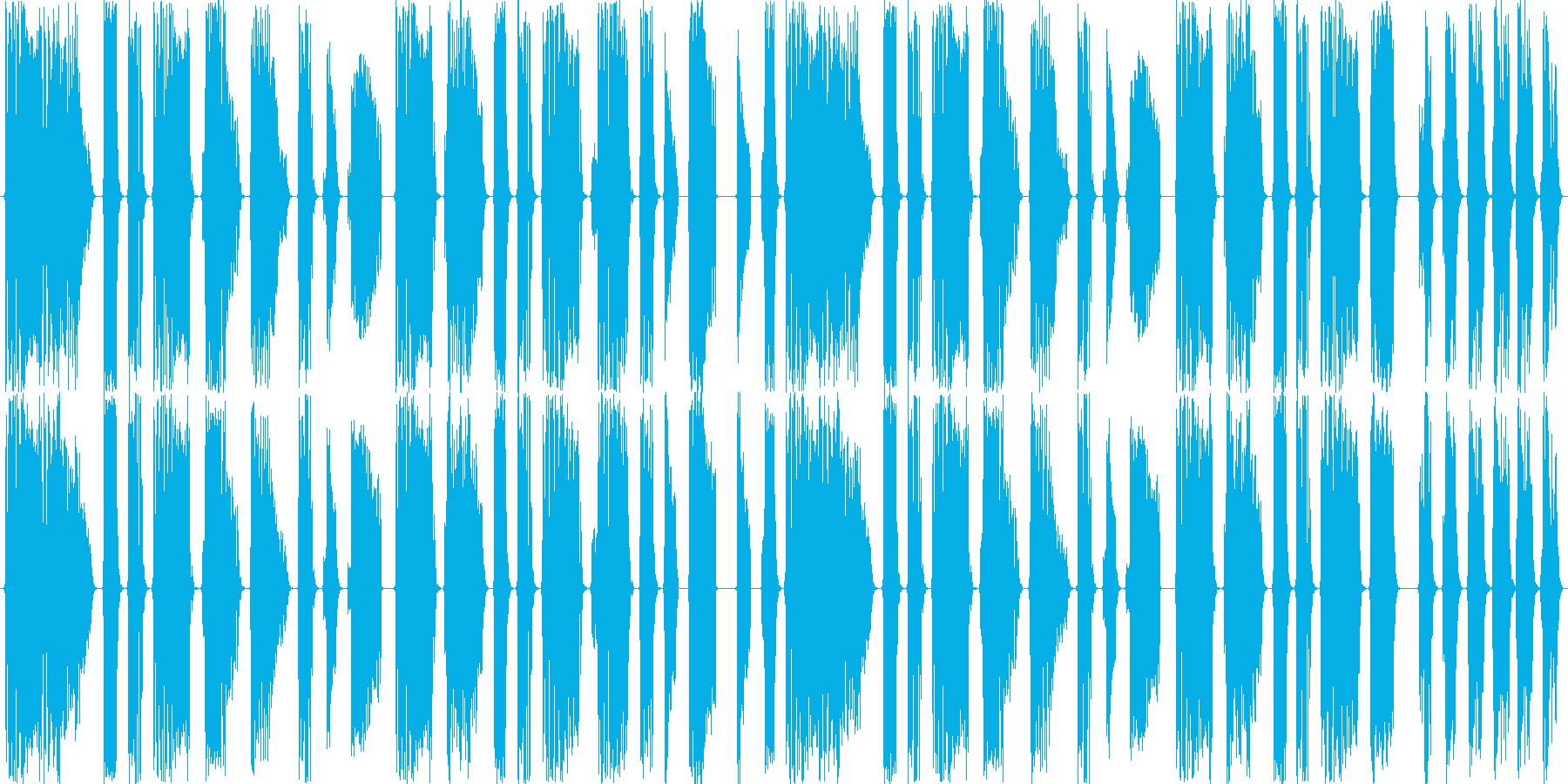ハードなドラムを基本にした楽曲です。の再生済みの波形