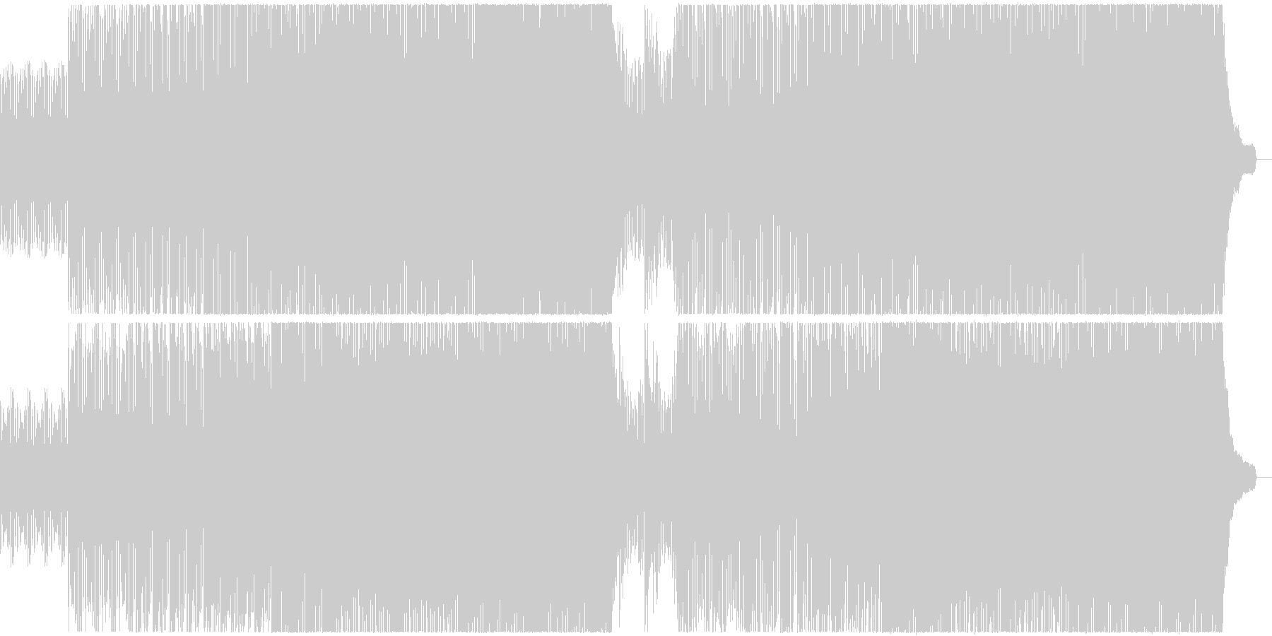 ピアノの機械的な曲の未再生の波形
