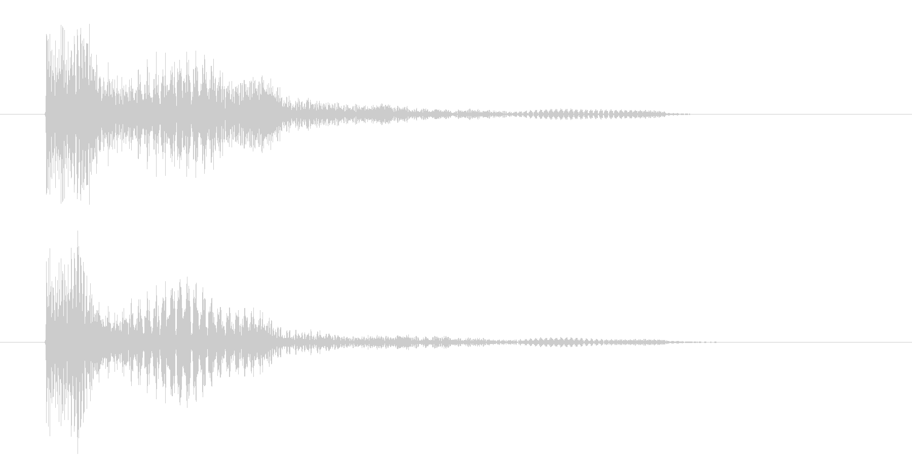 ぎょ~~~ん、と下がる音です。の未再生の波形
