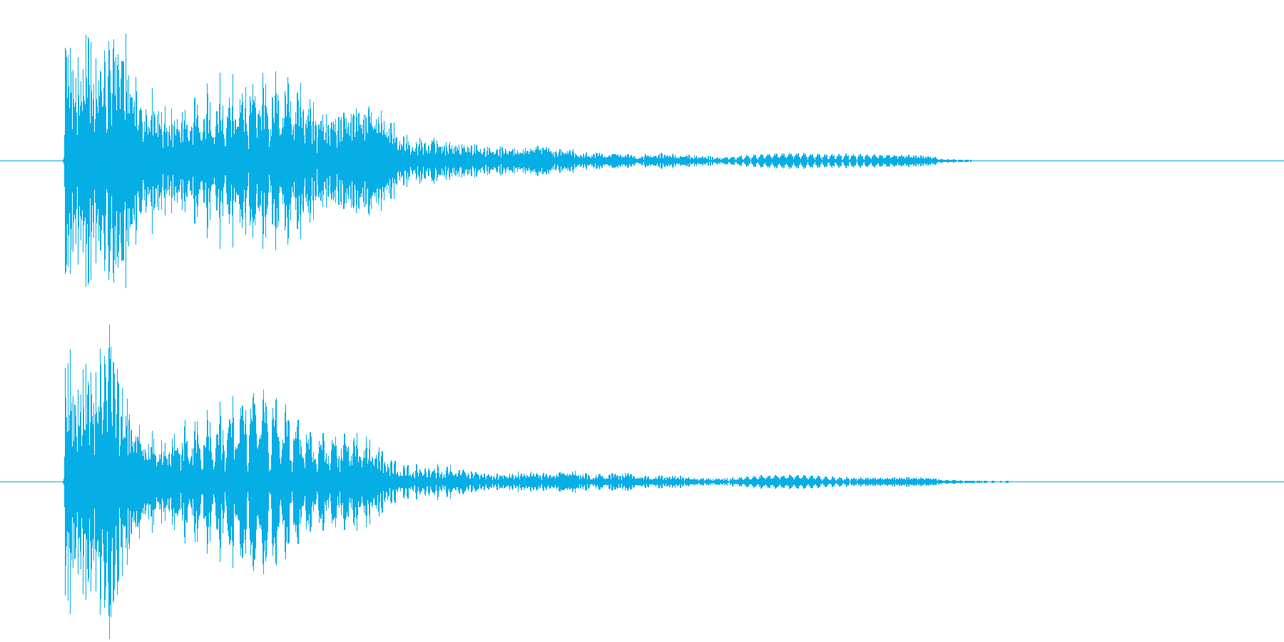 ぎょ~~~ん、と下がる音です。の再生済みの波形