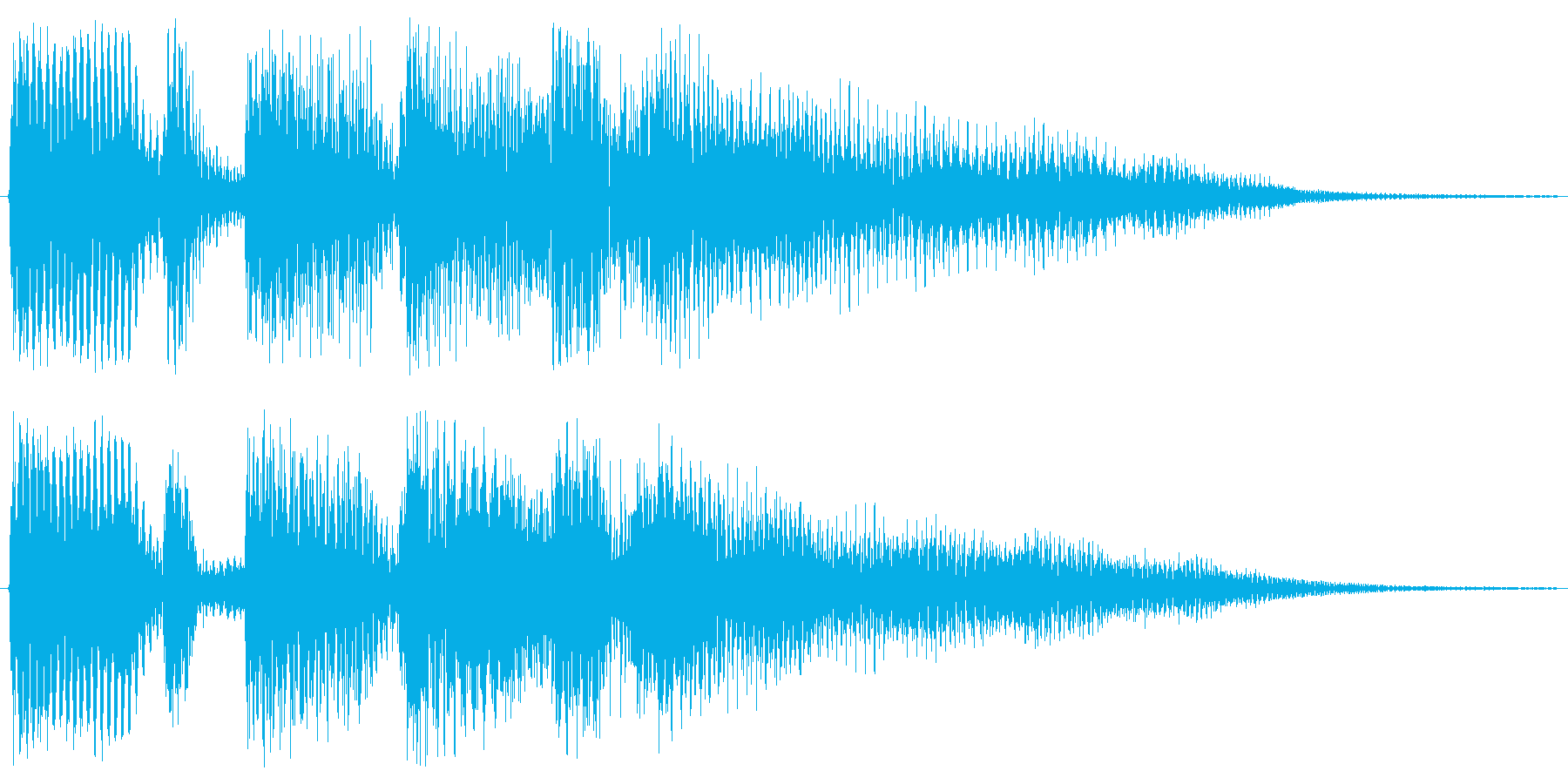 アコギの穏やかな音ですの再生済みの波形