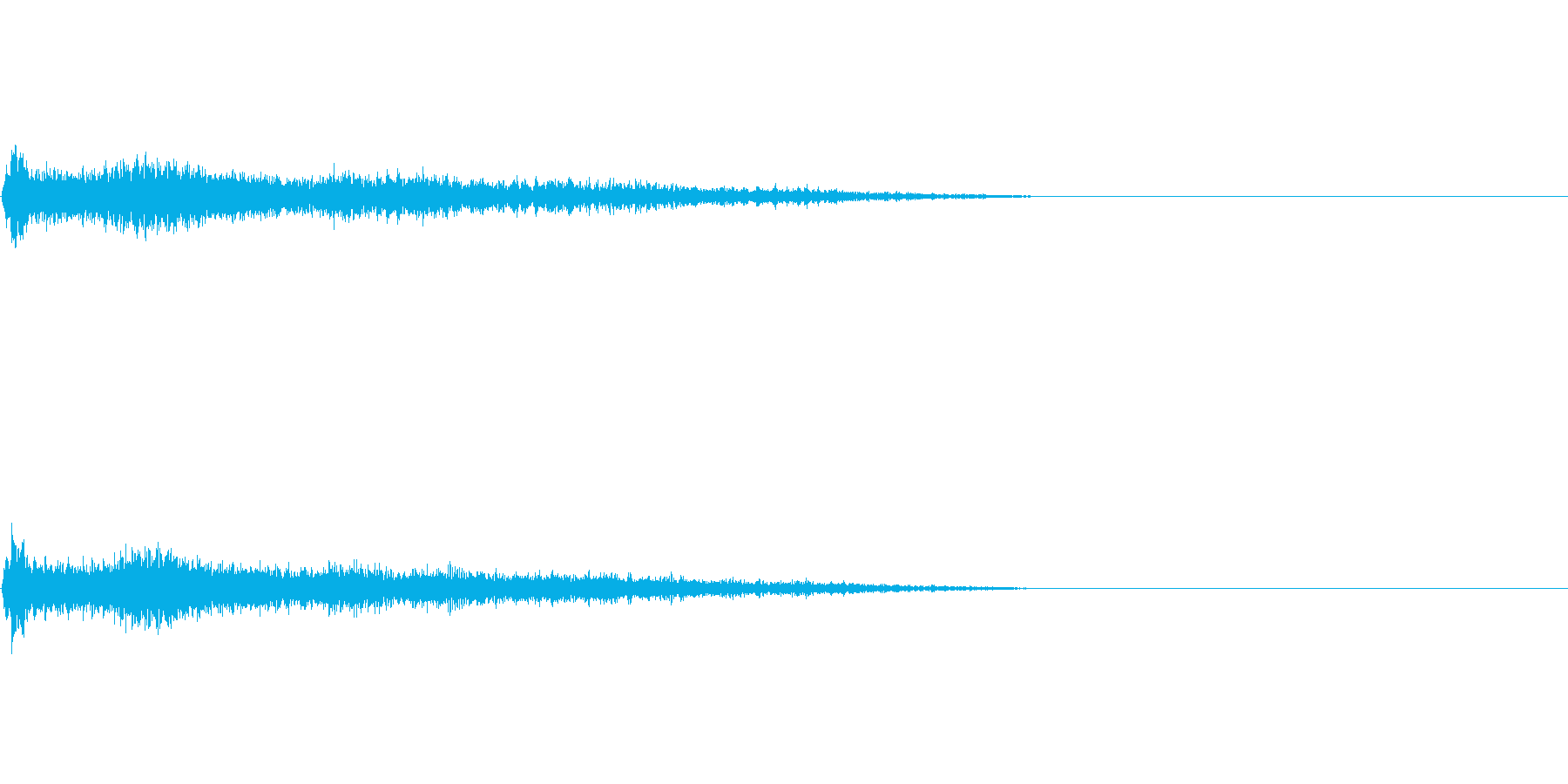 F♯メジャー インパクト音 衝撃音の再生済みの波形