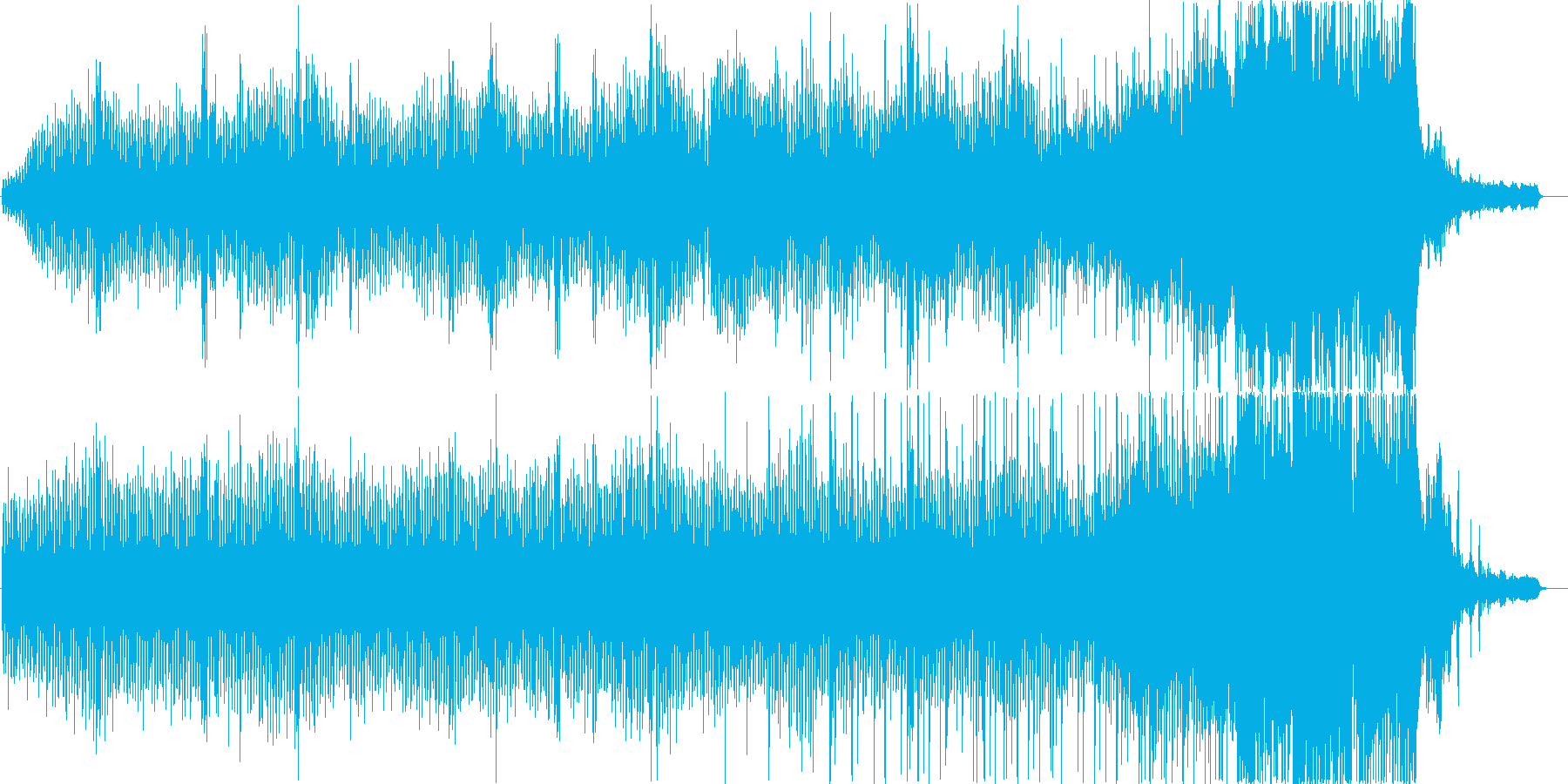 緊迫感のあるBGMの再生済みの波形