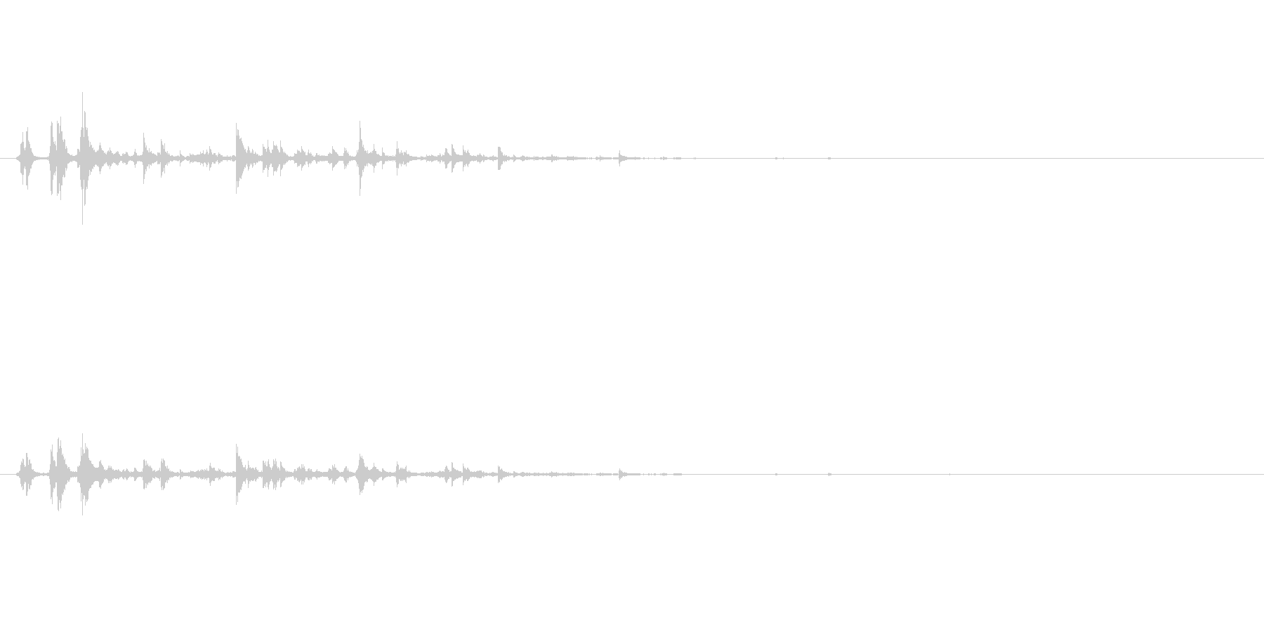 パリパリーン(氷を割る音)の未再生の波形