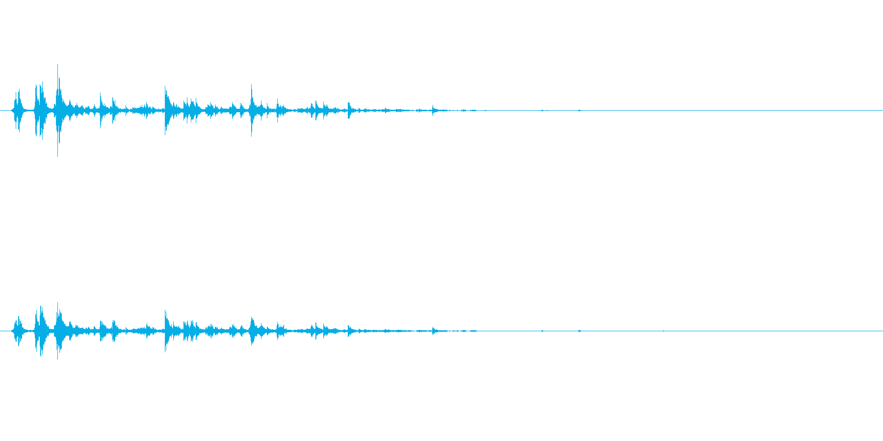 パリパリーン(氷を割る音)の再生済みの波形