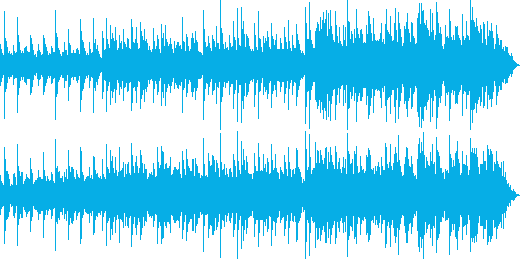 静かな雰囲気の60秒ジャストの曲です。の再生済みの波形