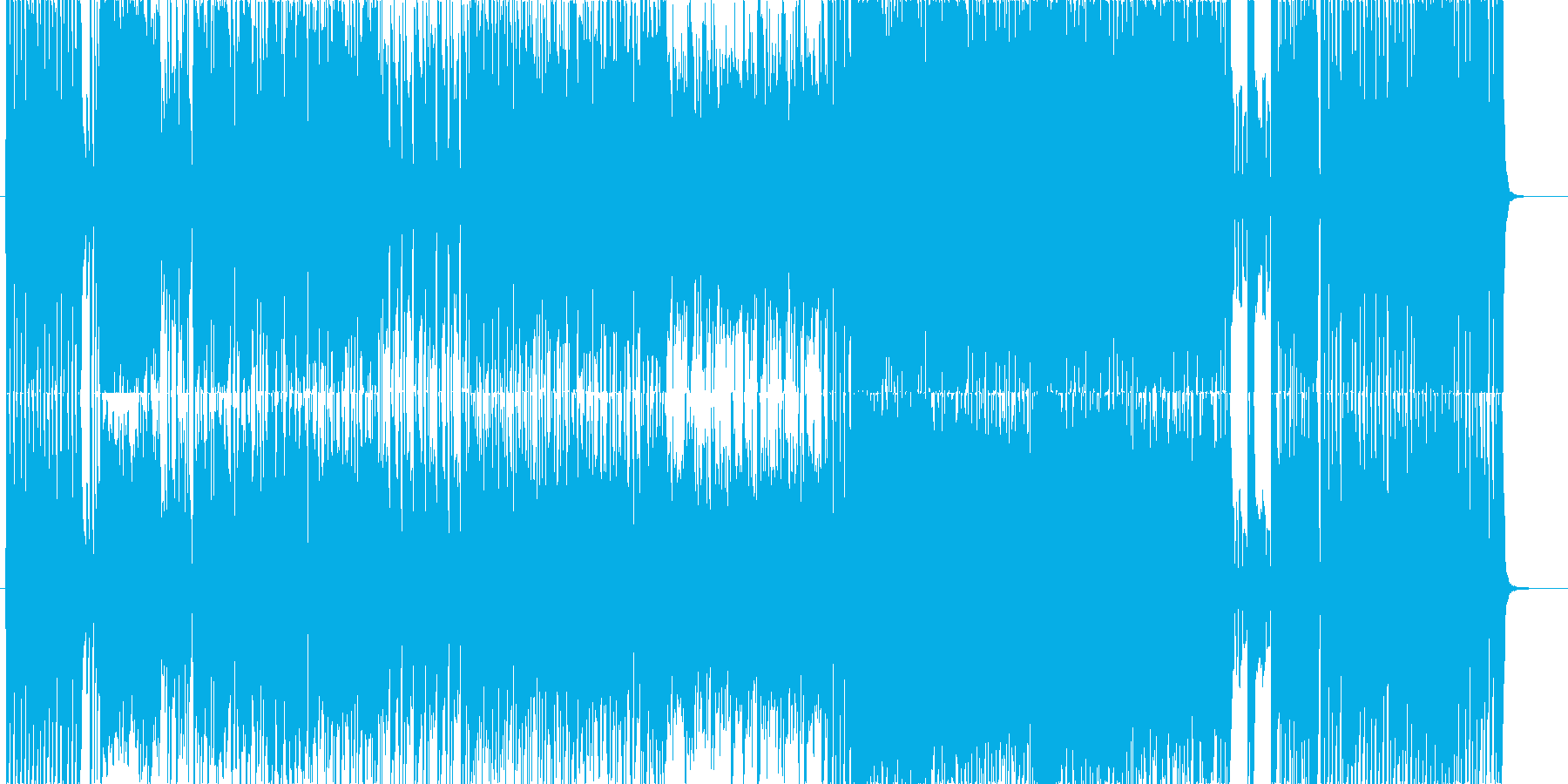 ブラスメインのおしゃれで疾走感のある曲の再生済みの波形