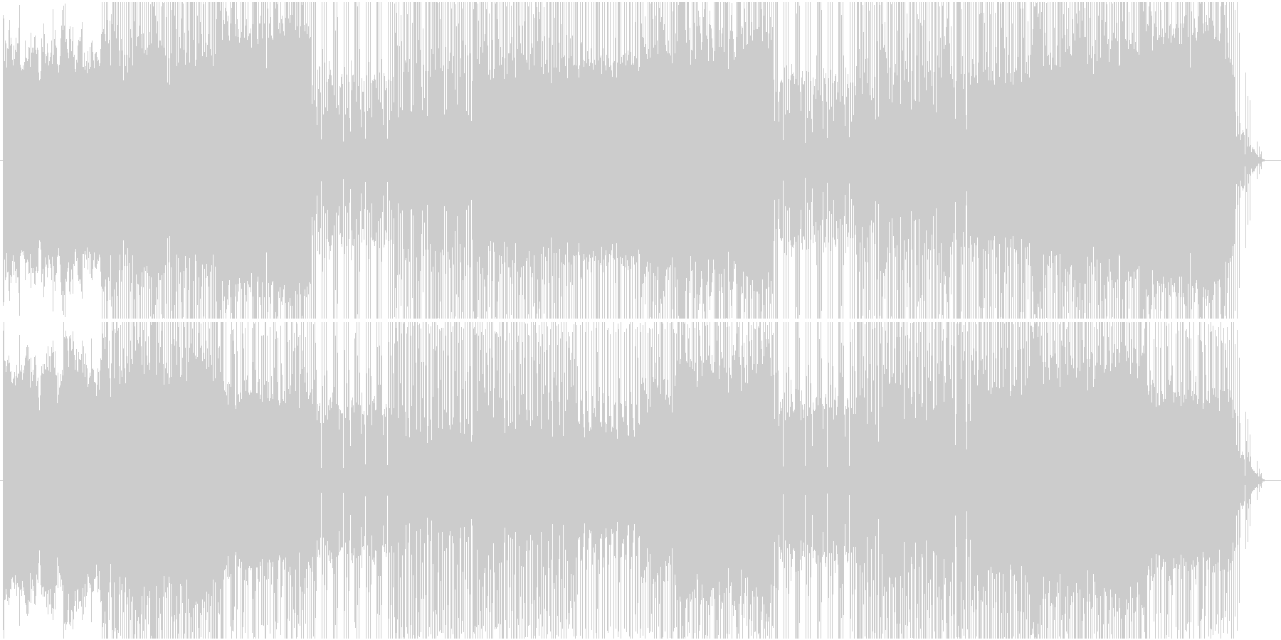 ゲーム音楽風チップチューンの未再生の波形