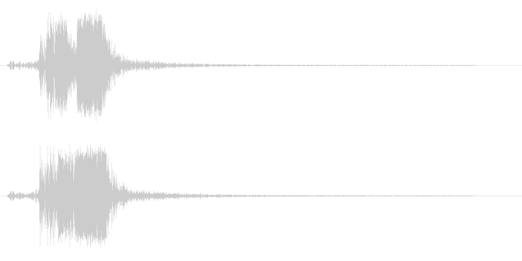 ヒュンッというスピード音の未再生の波形