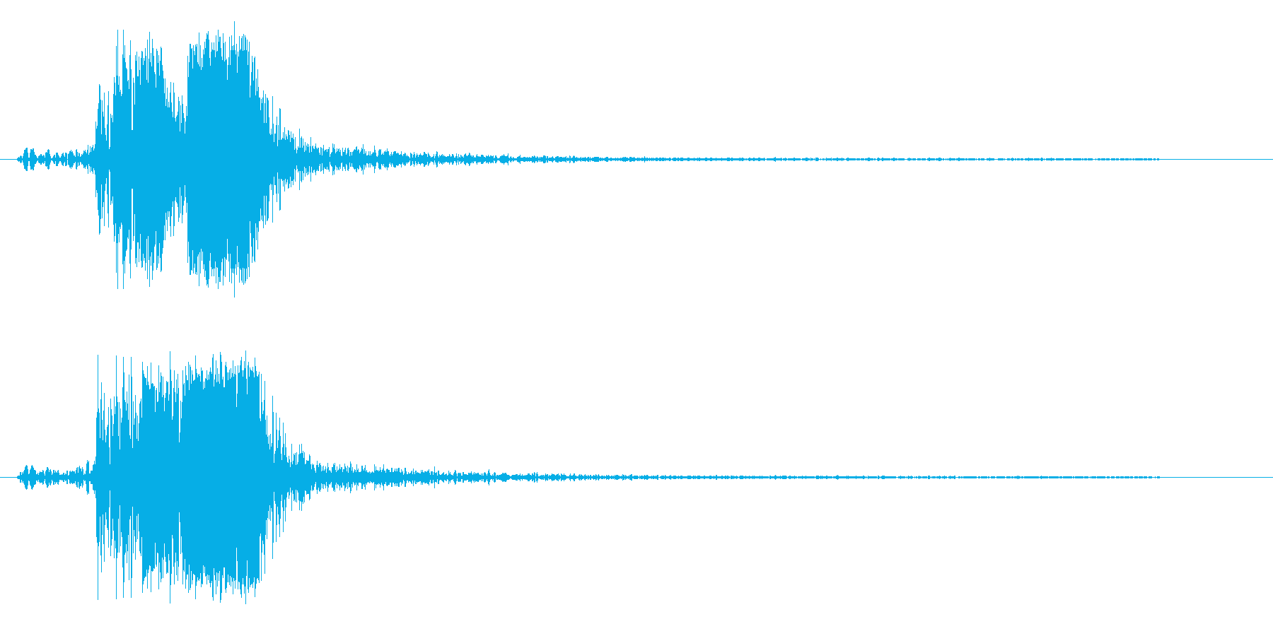 ヒュンッというスピード音の再生済みの波形