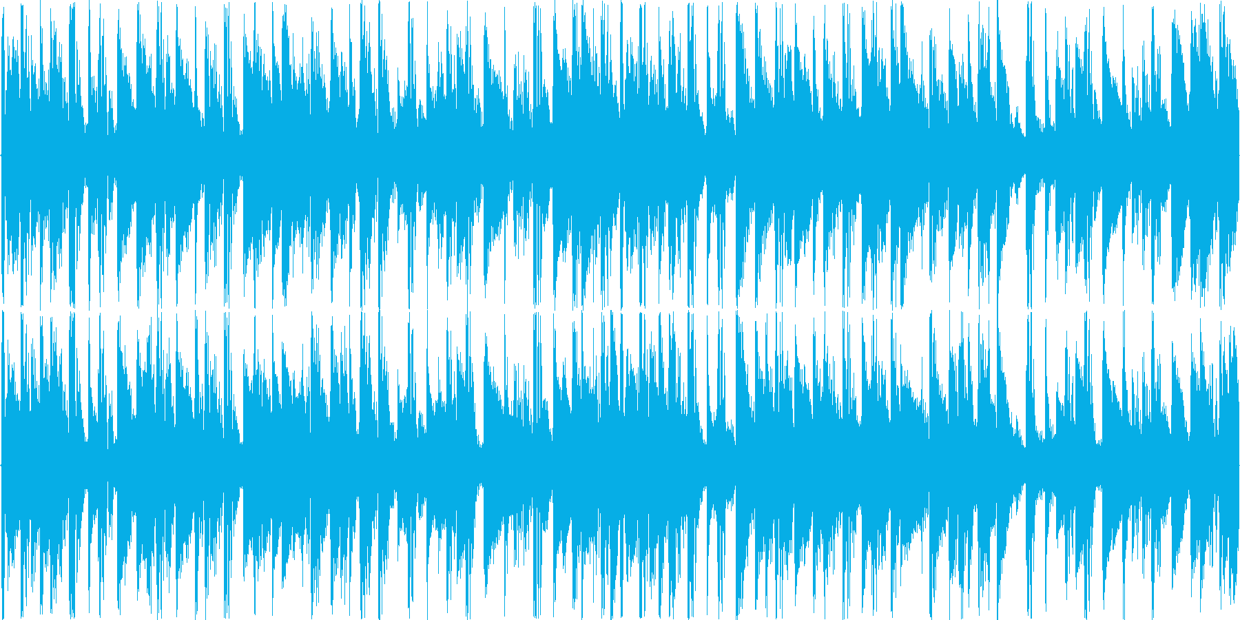 リズミックなイメージをした楽曲です。の再生済みの波形