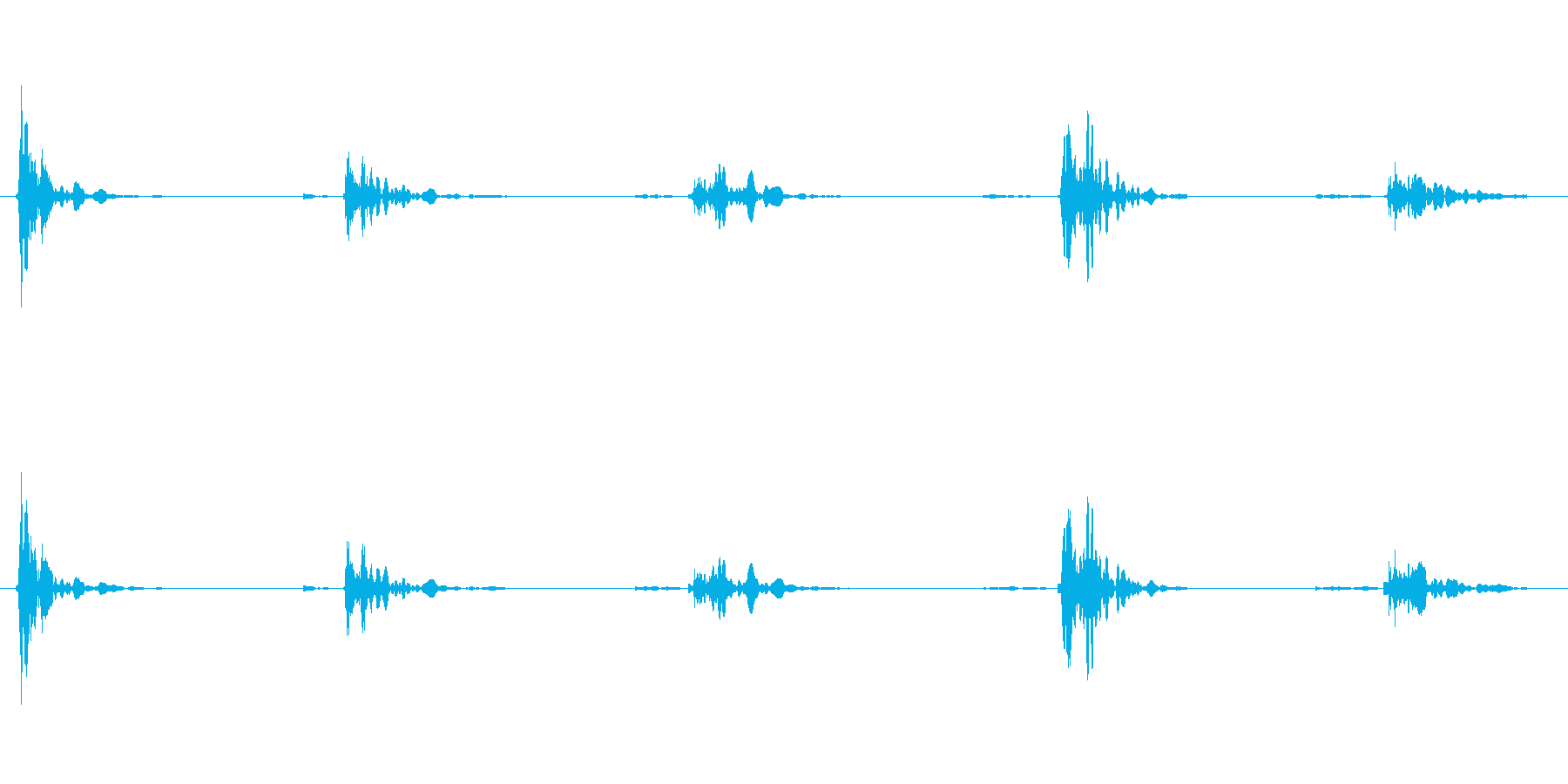 恐怖シリーズ13.家の階段を歩く音の再生済みの波形