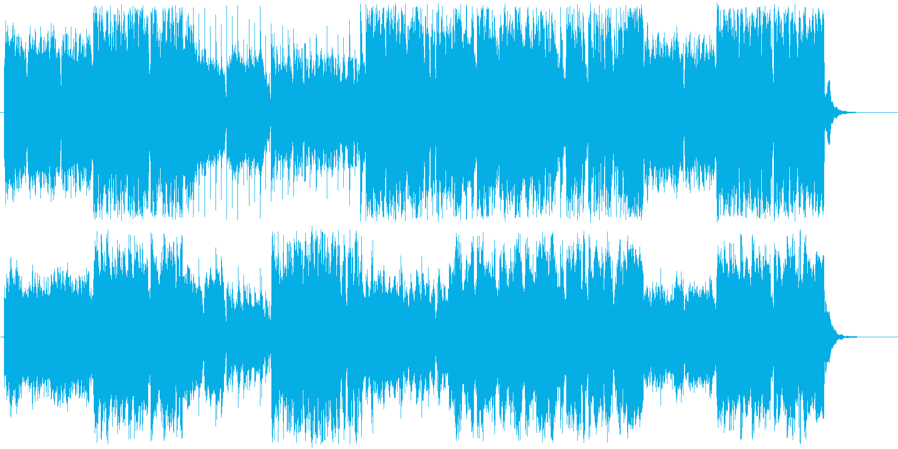 賑やかな民族音楽風の曲の再生済みの波形