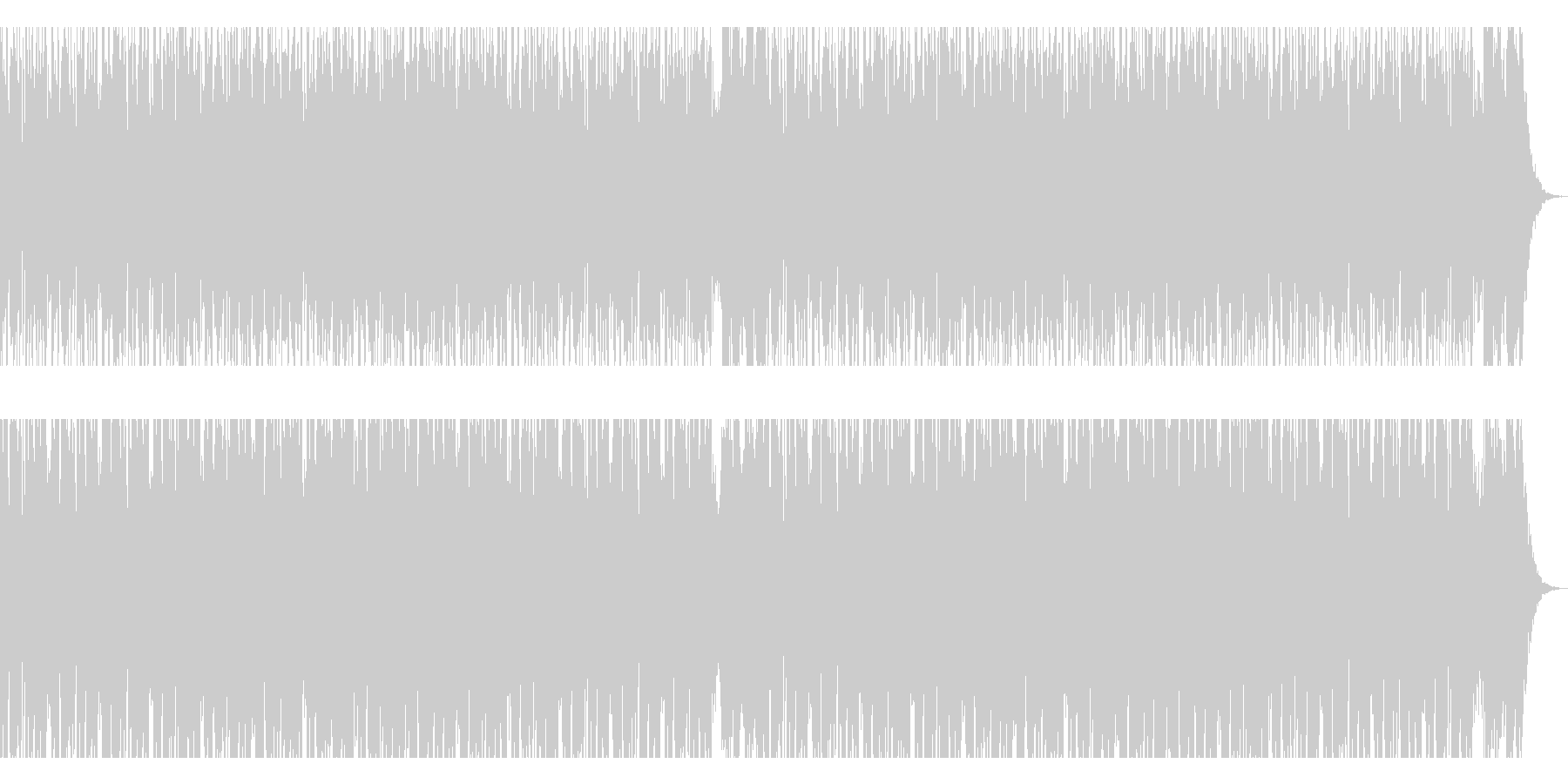 愉快なシンセ音楽の未再生の波形