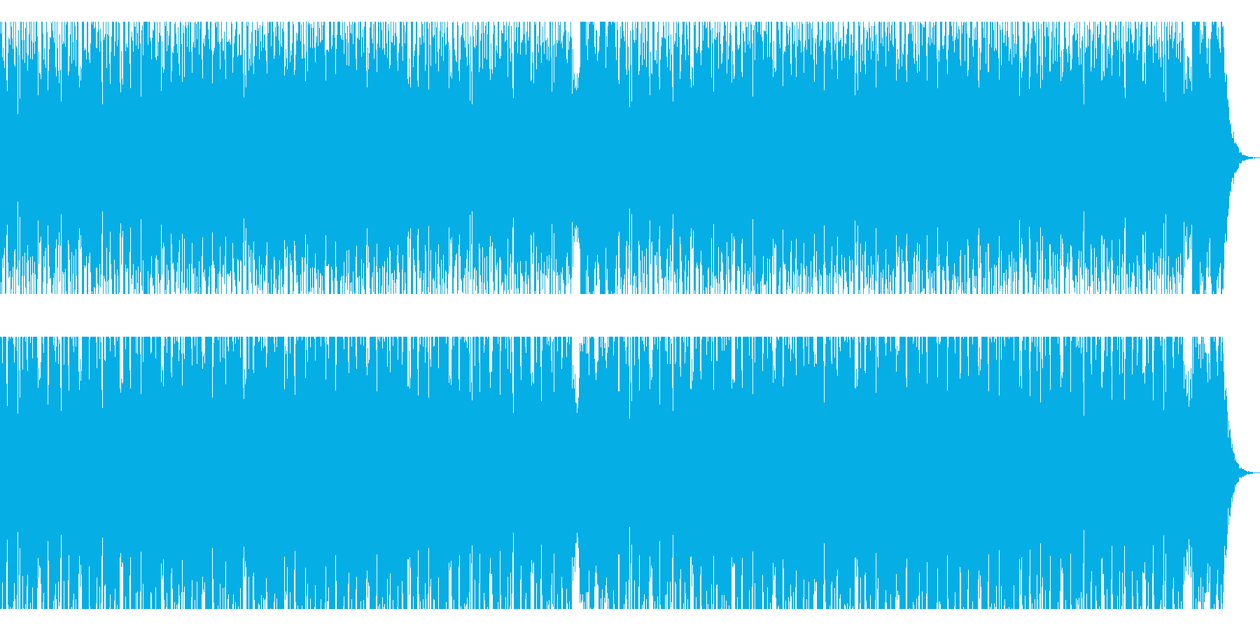愉快なシンセ音楽の再生済みの波形