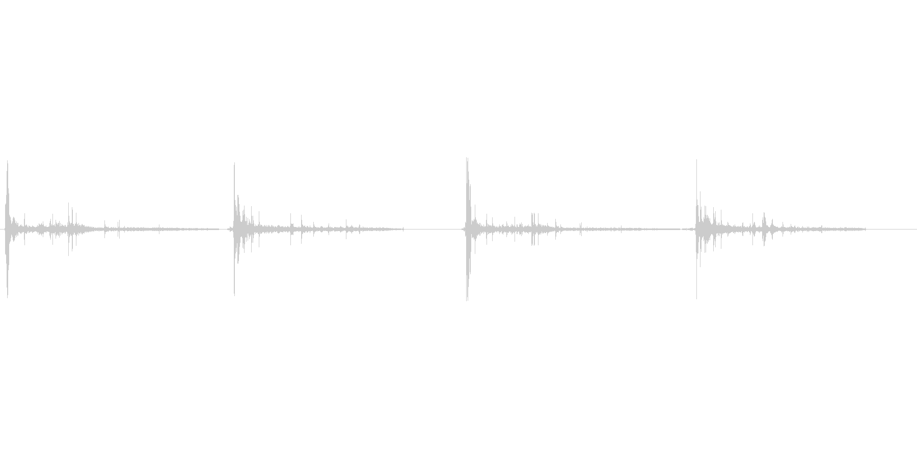 水たまりを歩く音の未再生の波形