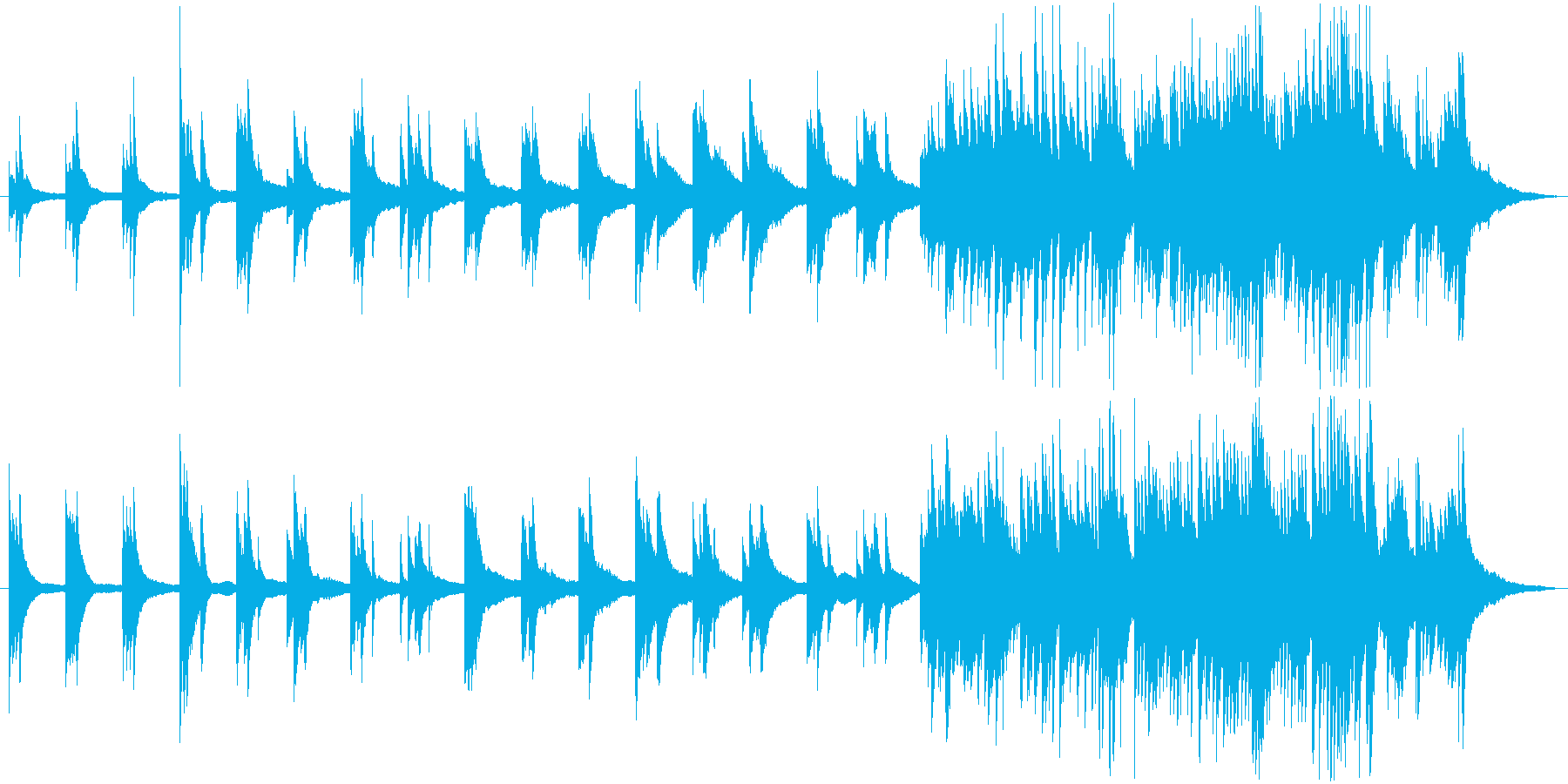 出会いと別れをイメージしたピアノソロ曲の再生済みの波形