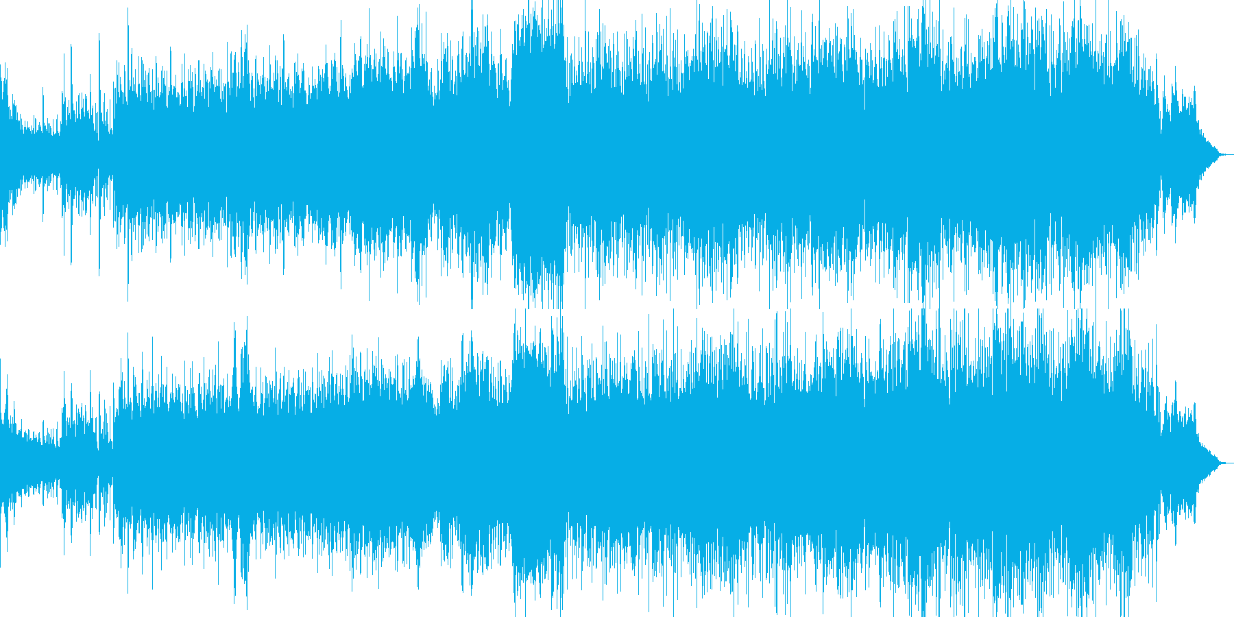 海、水、南国っぽい音楽の再生済みの波形